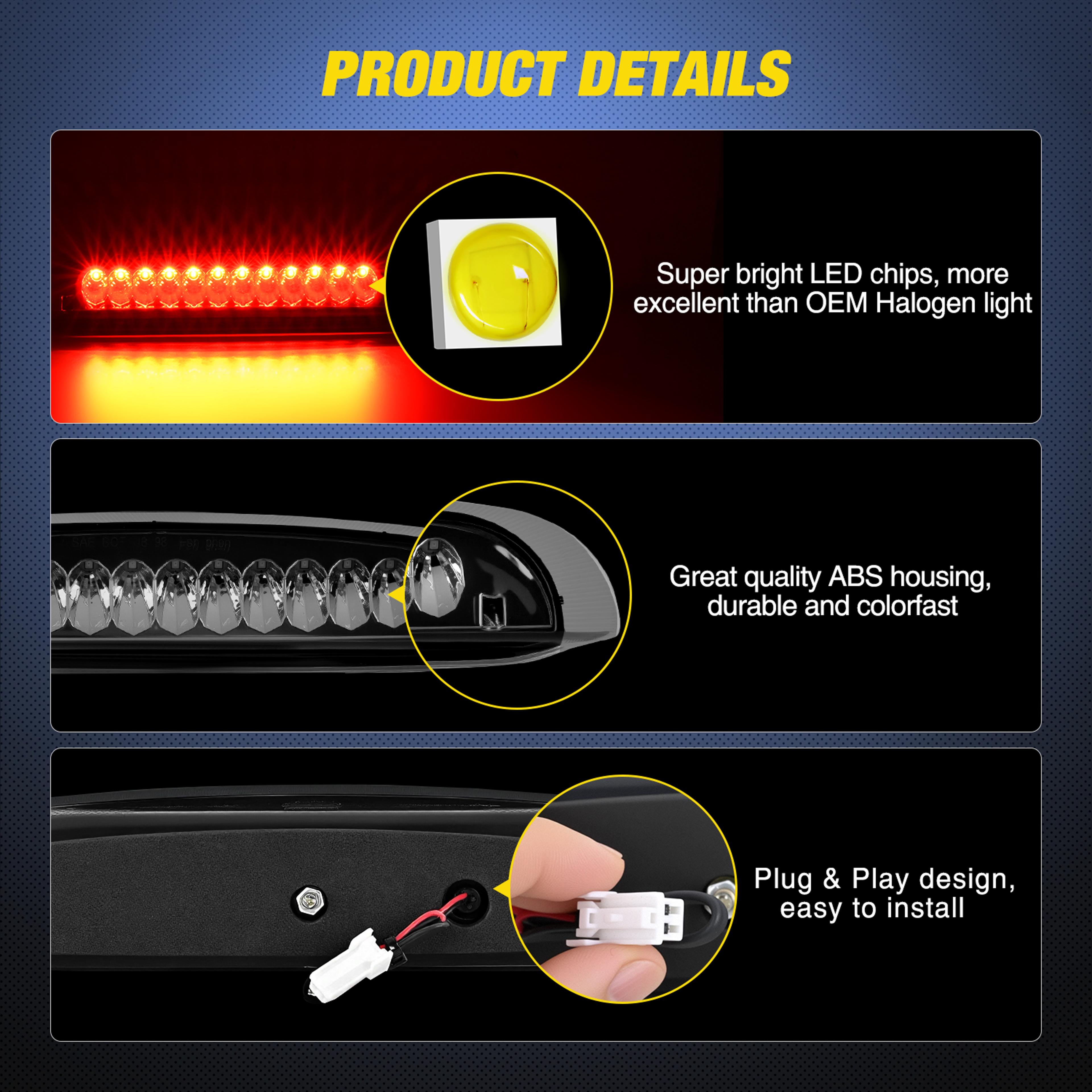 Nilight LED Third Brake Light For Ford Explorer And Escape 2