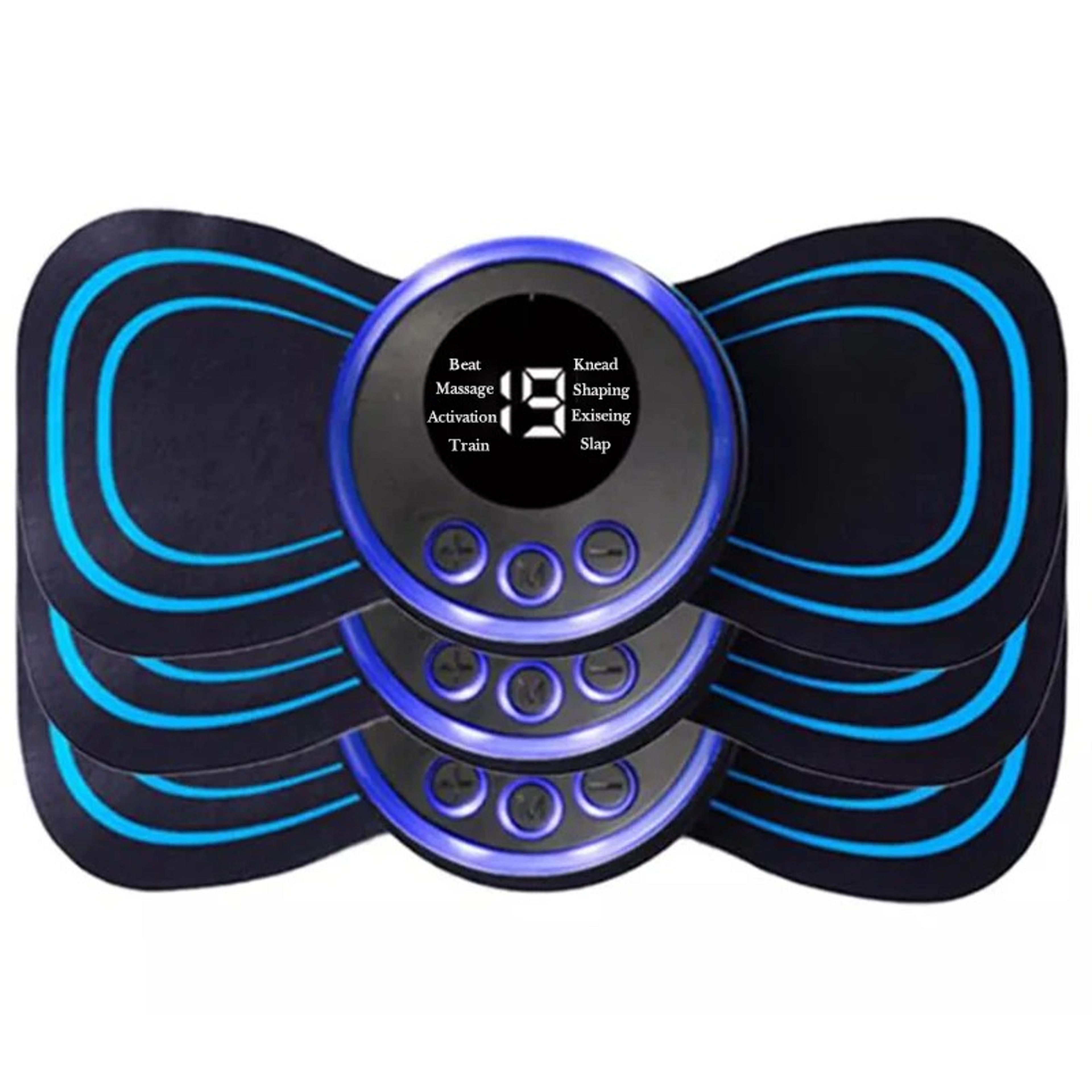 4pcs lcd display ems neck massage electric massager cervical neck back patch 8 mode pulse muscle stimulators
