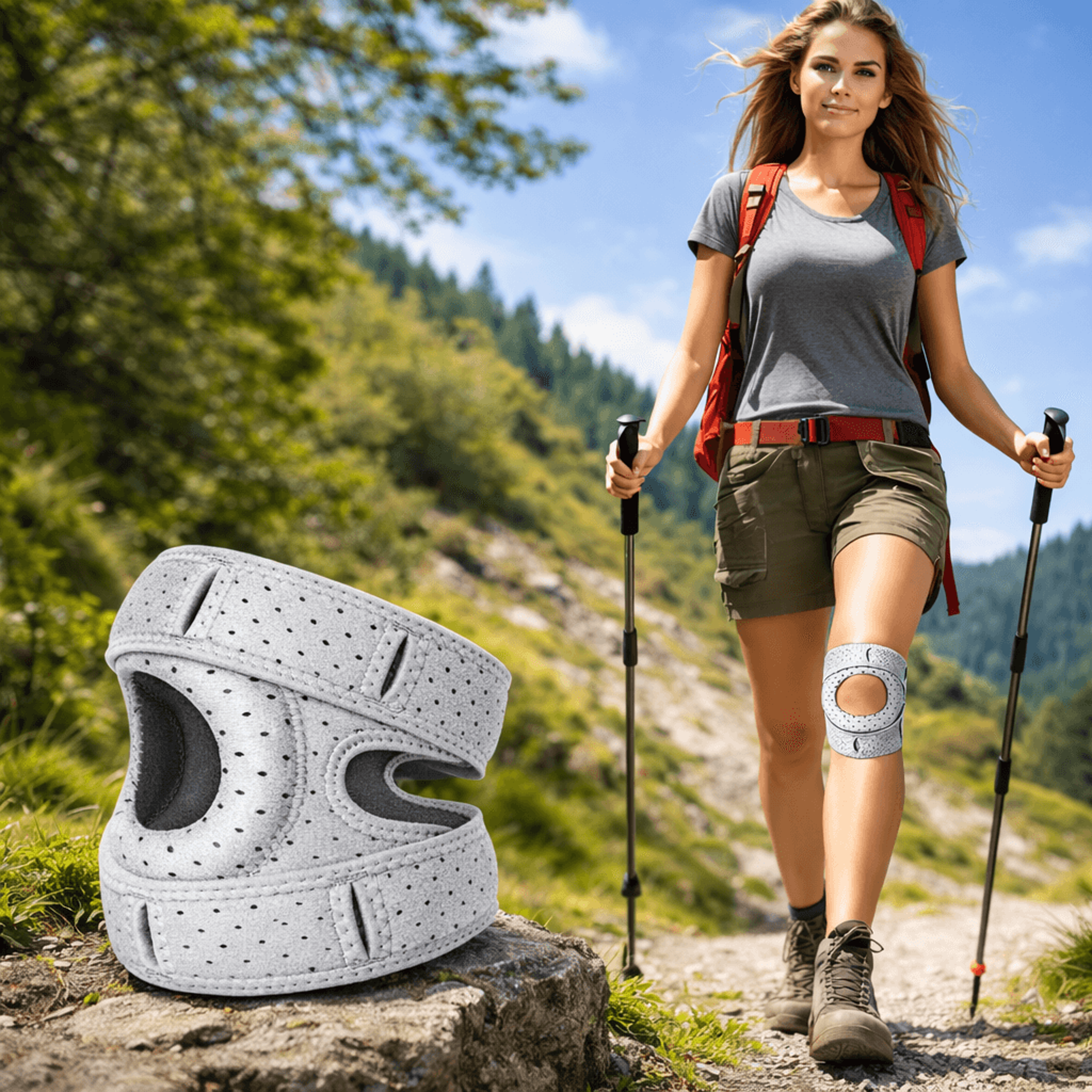 patellar tendon knee brace support strap with gel pad, knee pain relief, arthritis stabilizer