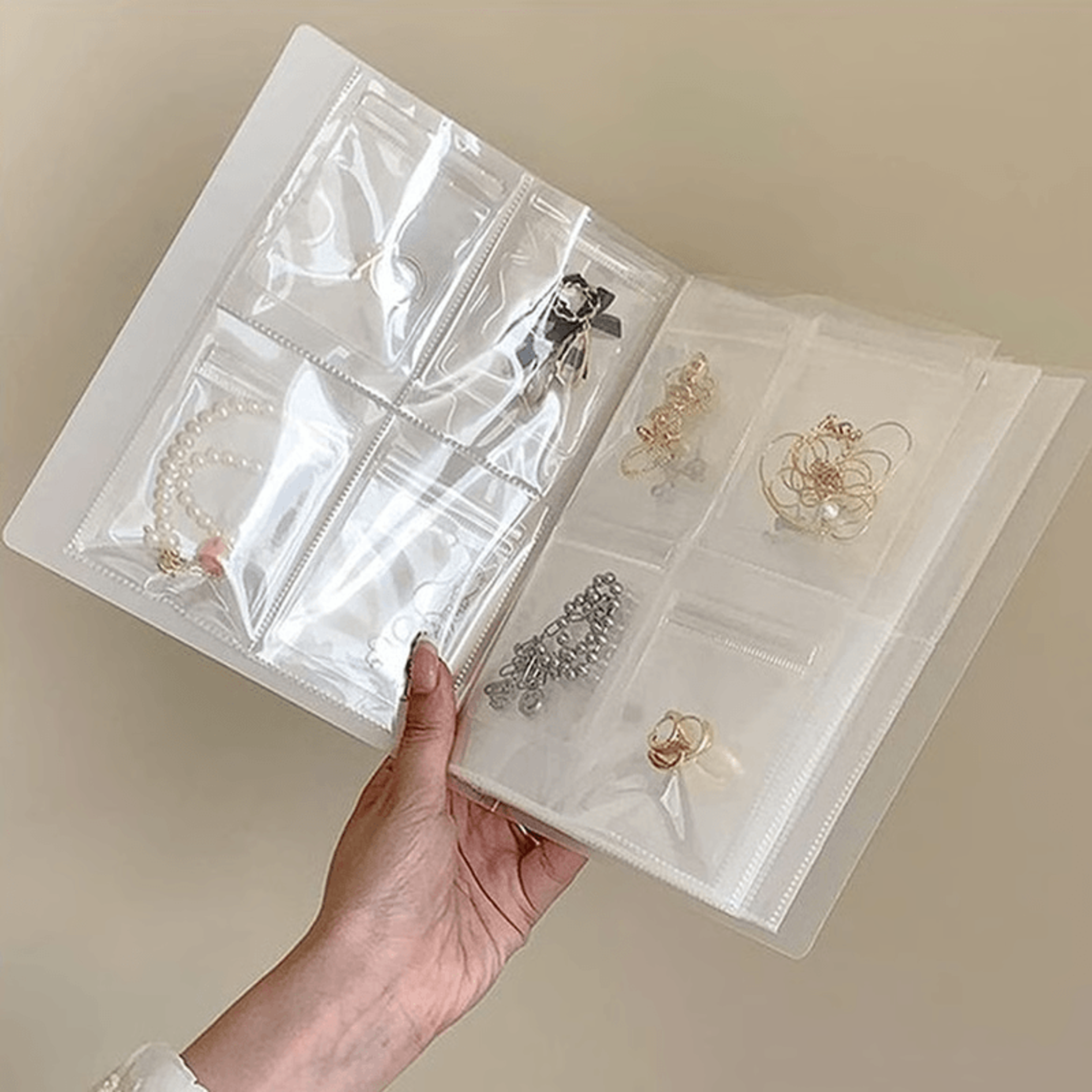 Transparent Jewelry Organizer Album  Portable Book Style Storage For Earrings  Accessories 3