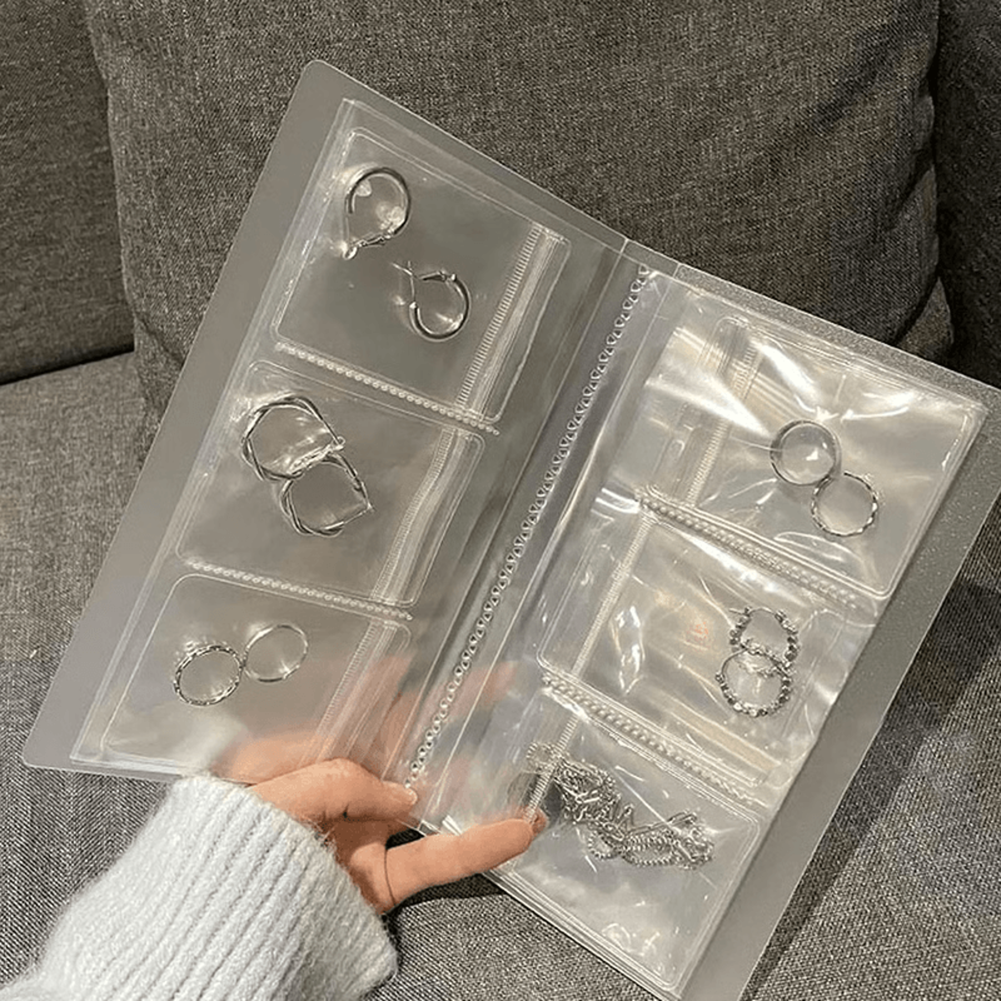 Transparent Jewelry Organizer Album  Portable Book Style Storage For Earrings  Accessories 4