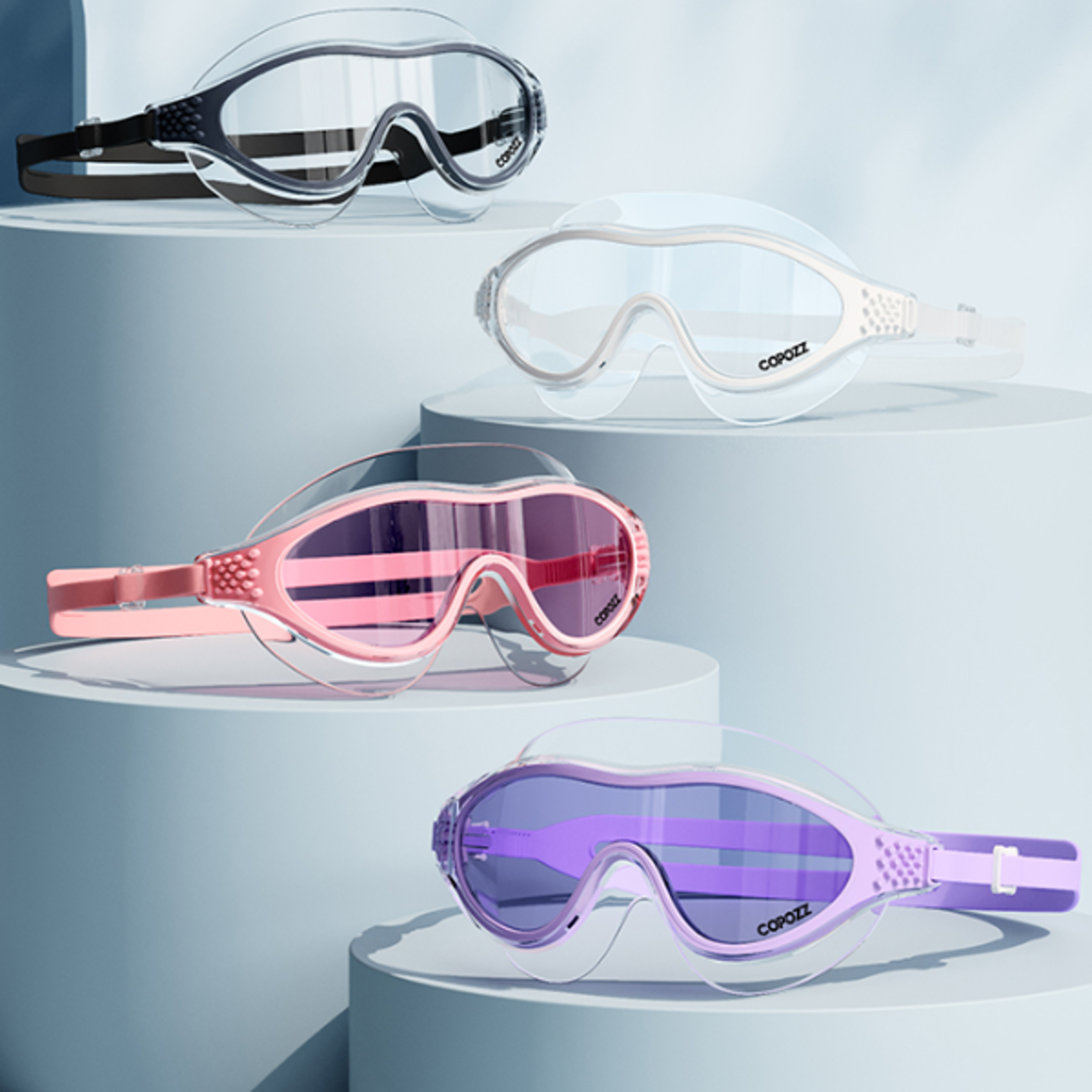 ultra clear anti fog swimming goggles with uv protection leakproof silicone swim glasses