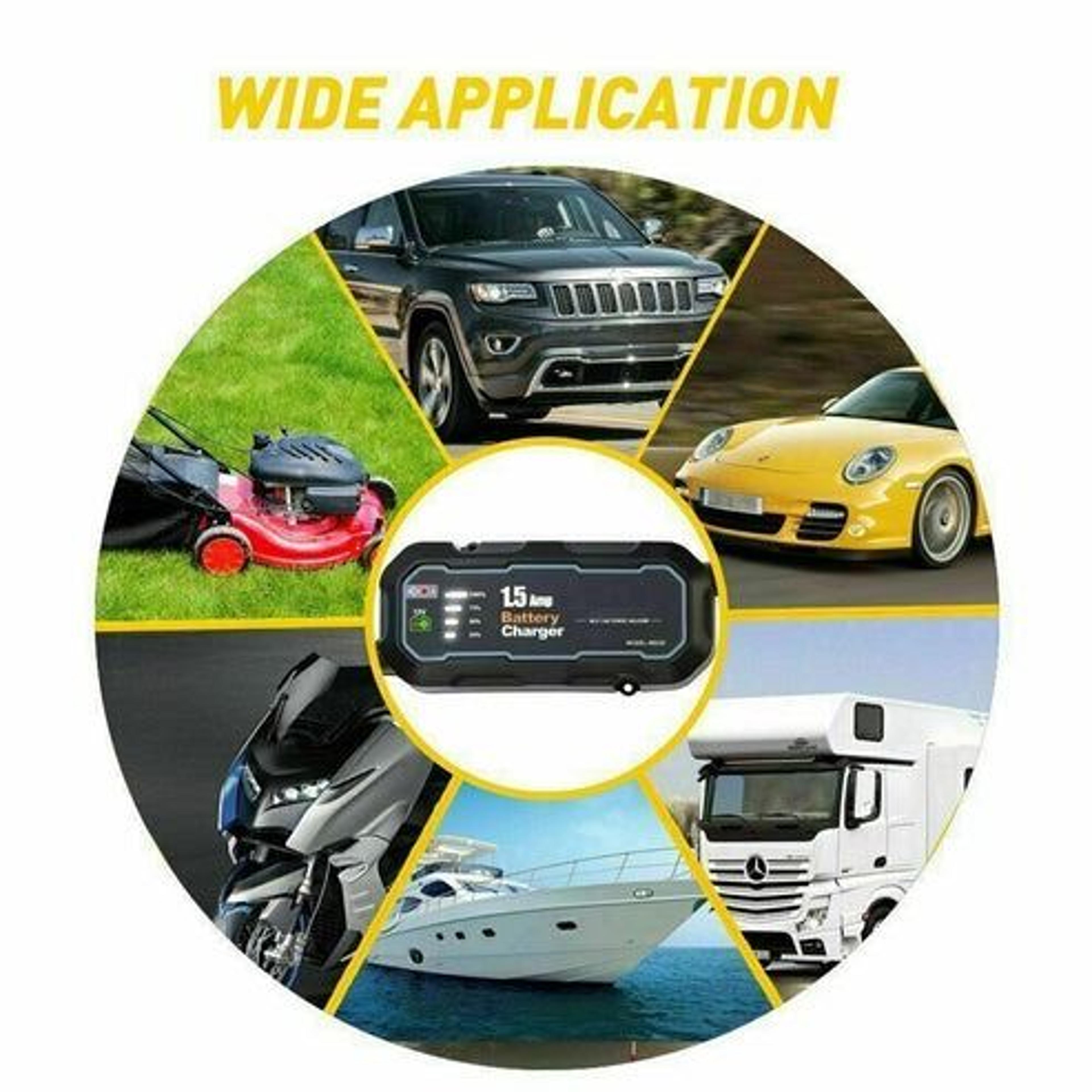 Automatic Smart Battery Charger Car Auto Trickle Maintainer MultiProtection Features 7