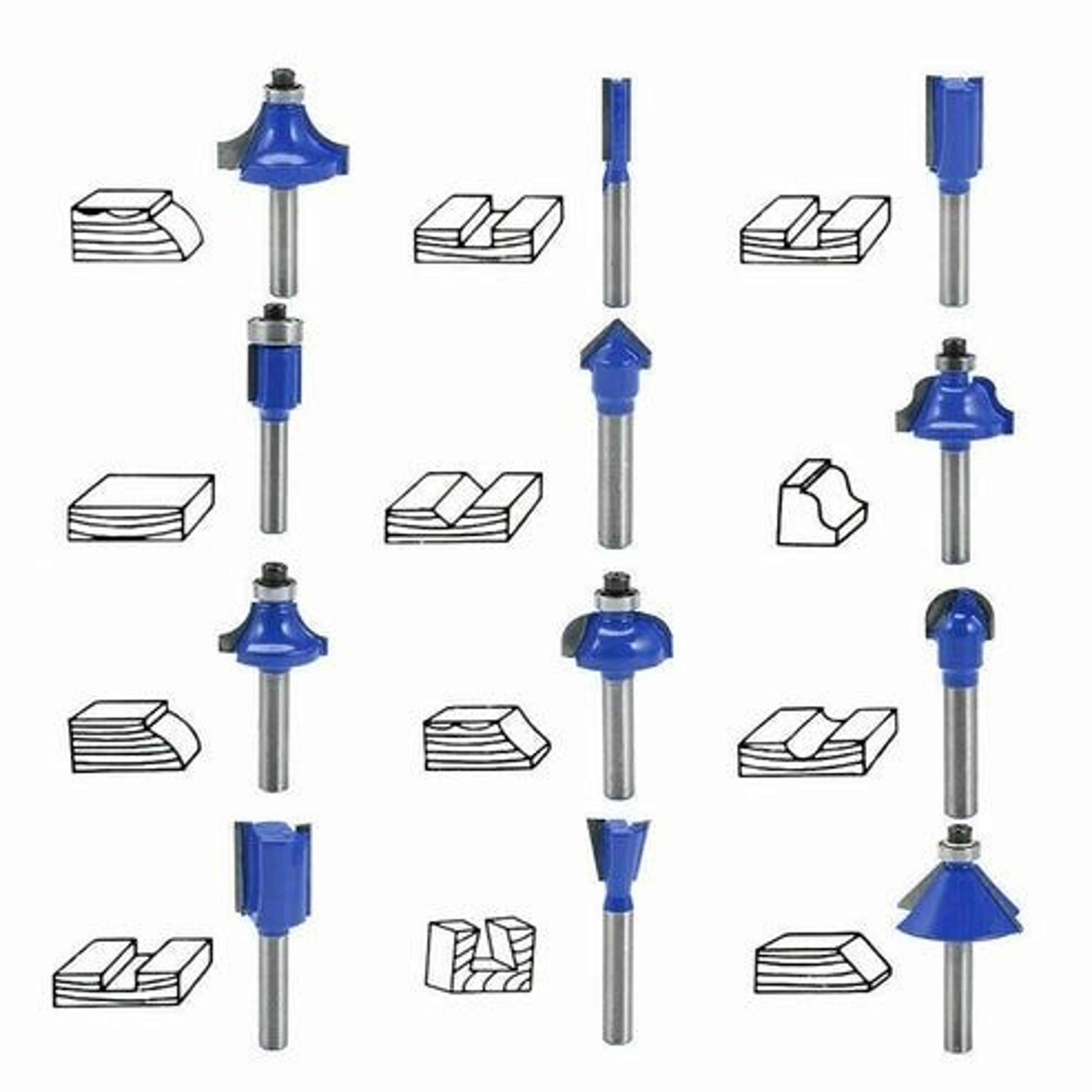 Tungsten Carbide Carbon Milling Cutter Router Bit Set Shank Versatile  Durable For Woodworking And  5