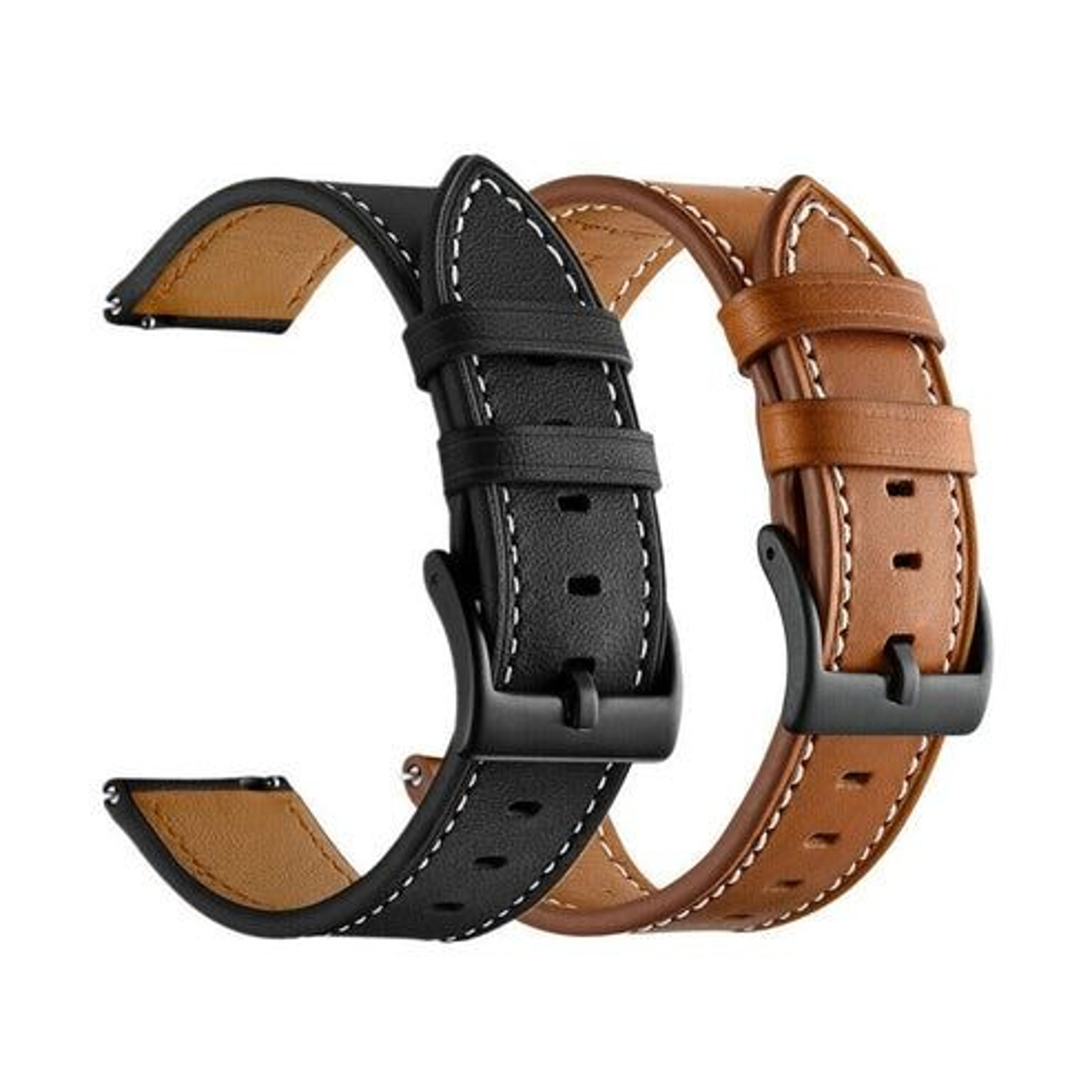 classic genuine leather watch band strap, quick release wristband, stylish and durable