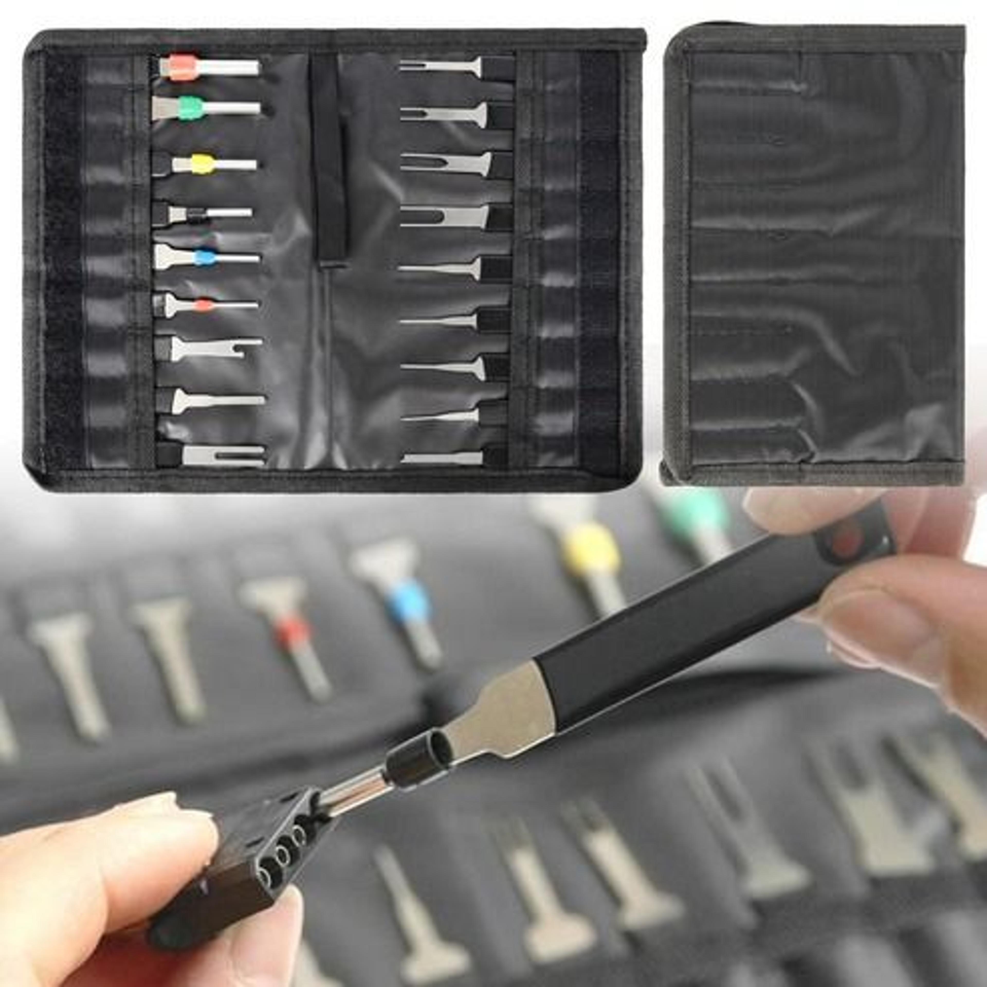 car terminal removal kit, heavy duty wire connector pin release tool, durable automotive pin extractor set
