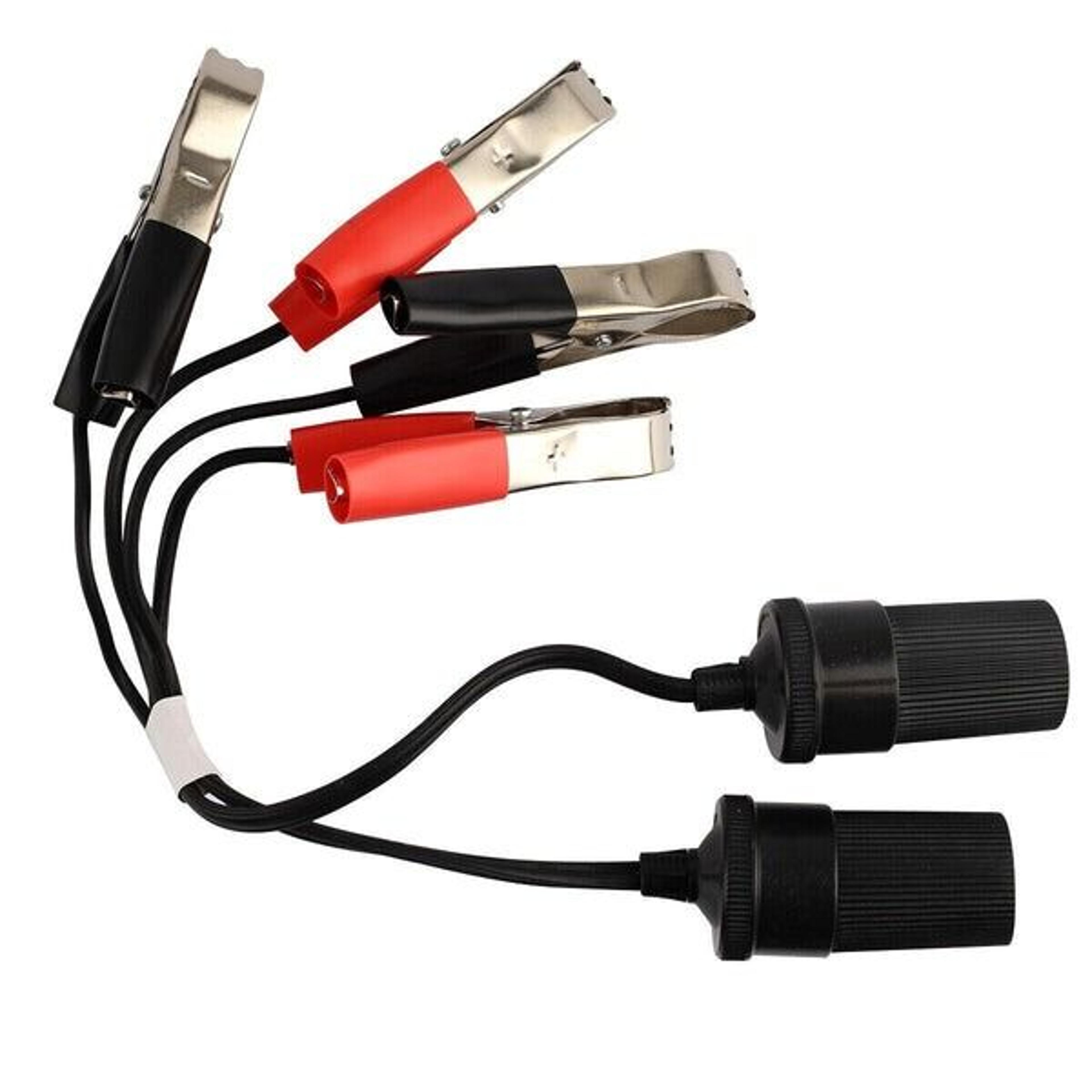 heavy duty car battery alligator clamp, cigarette lighter power adapter socket, extension cord with copper wire