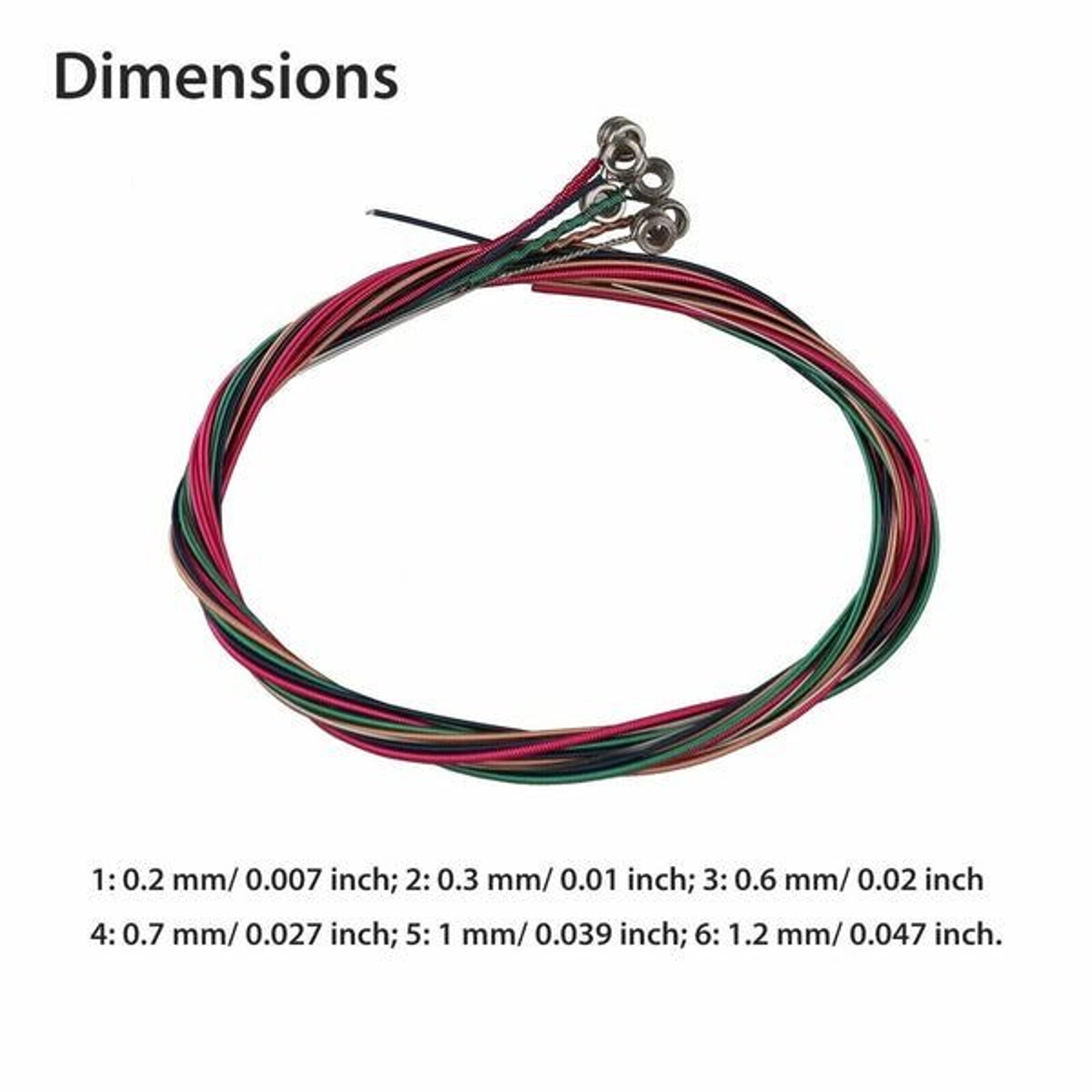 Steel String Replacement For Acoustic Guitars Premium Guitar Strings Set Durable And Rustproof 6