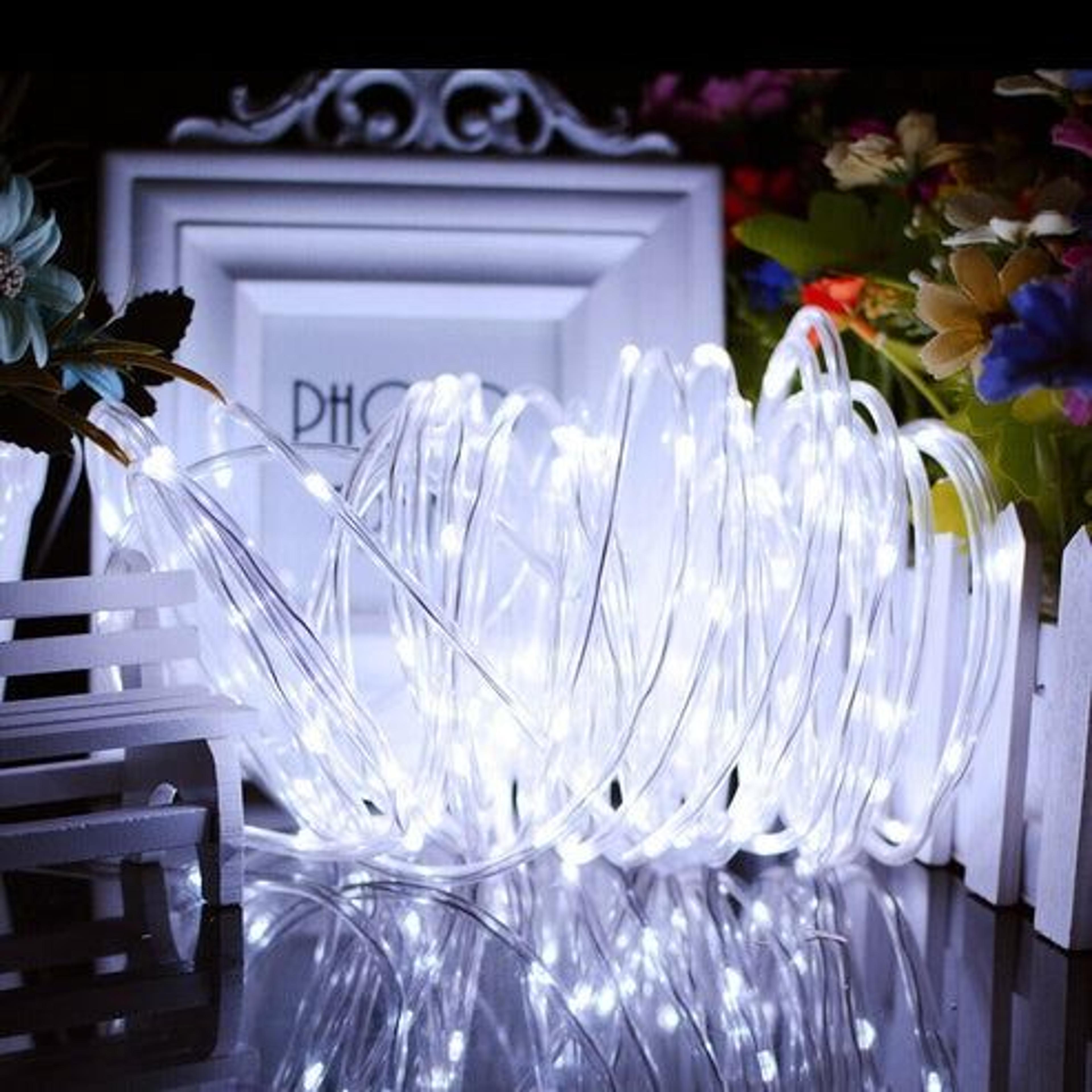 led light tube, led string lights, waterproof garden & party decoration, usb powered with remote & timer
