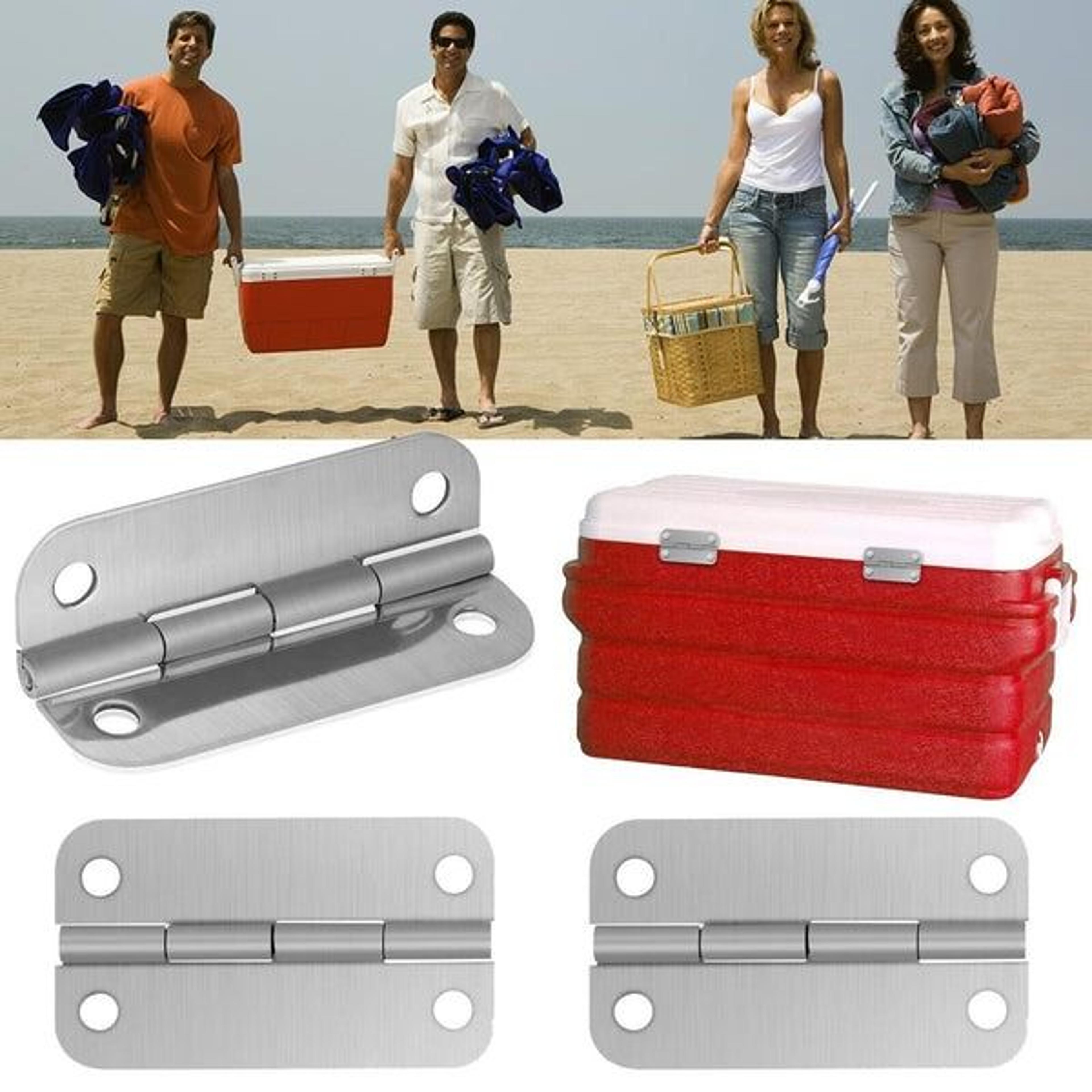 HighQuality Stainless Steel Cooler Hinges  Screws Replacements Igloo Cooler Parts Easy Installation 2