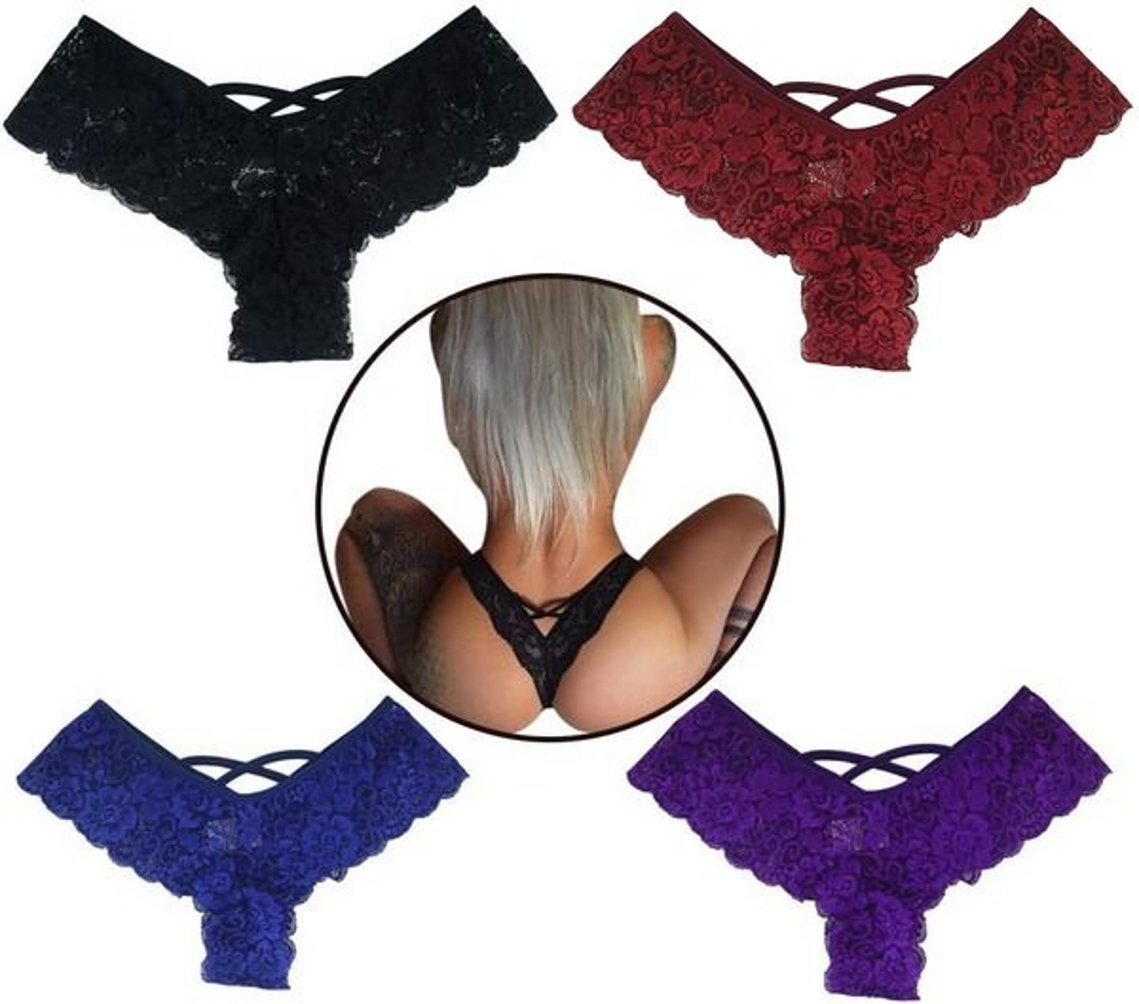 Womens Sexy Lace Lingerie Panties Brief G String Thong 0