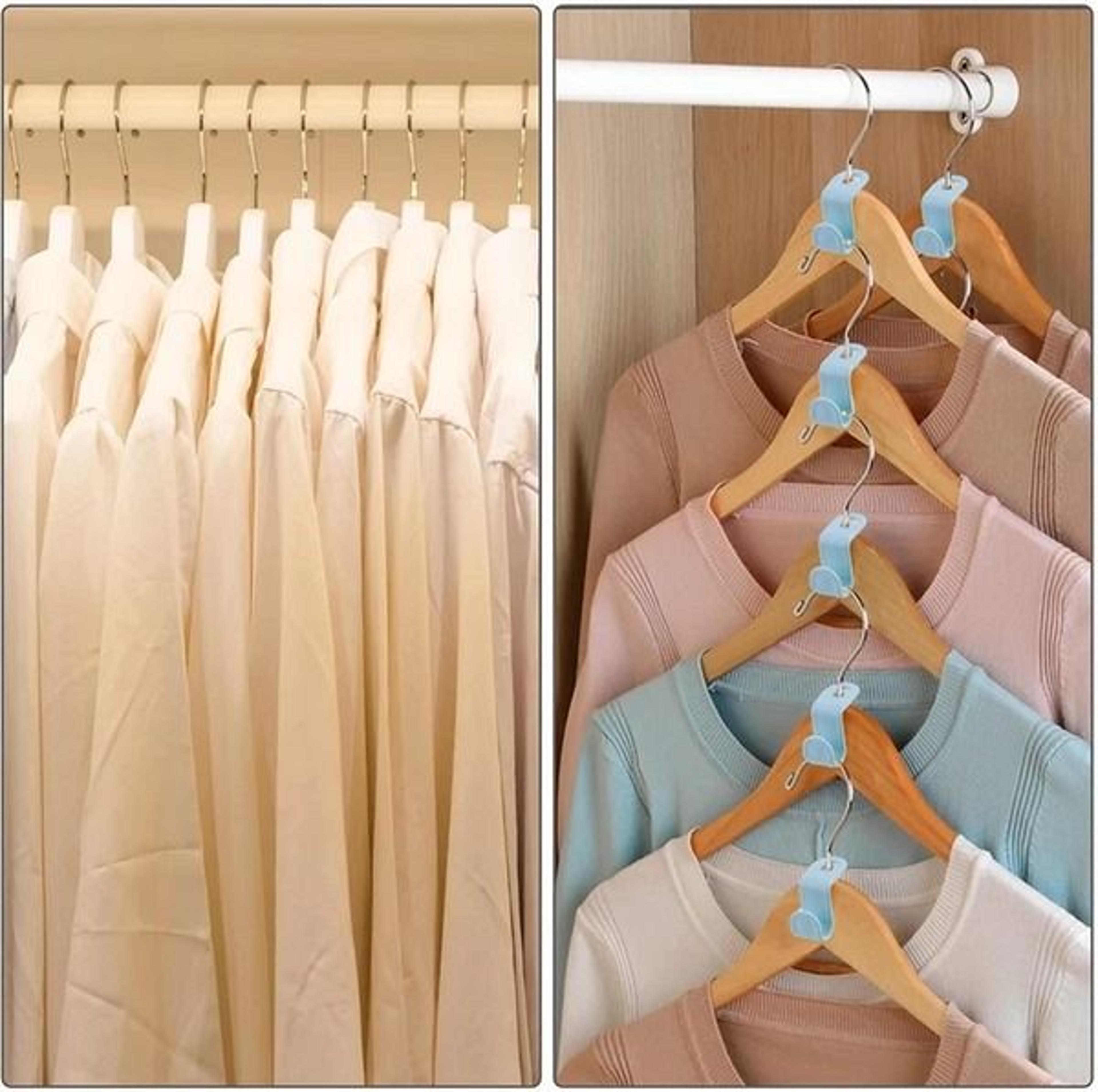 clothes hanger connector hooks, space saving clip, closet hangers organizer