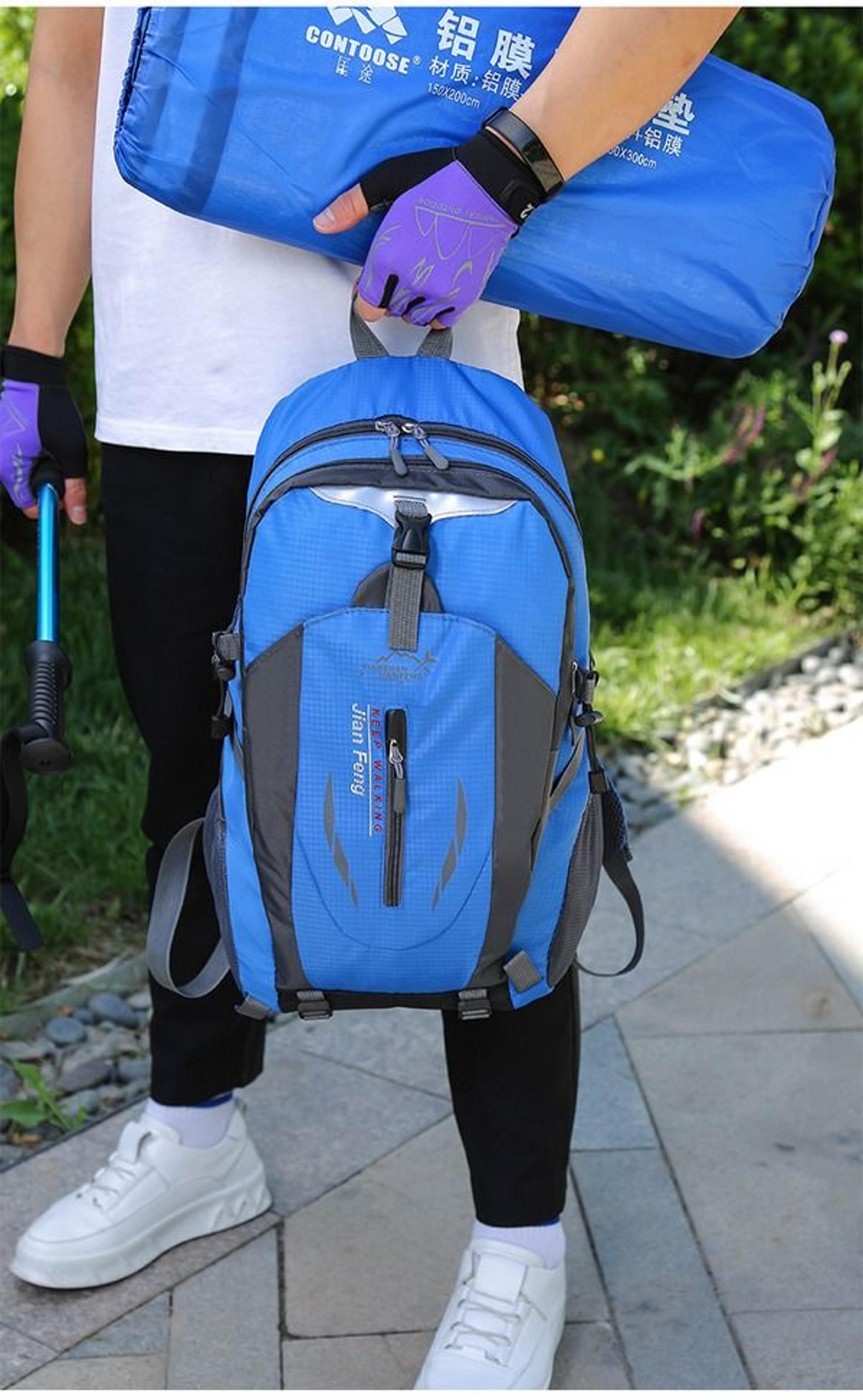 durable travel backpack for men women, rucksack for hiking, camping, laptop, school, and book bag