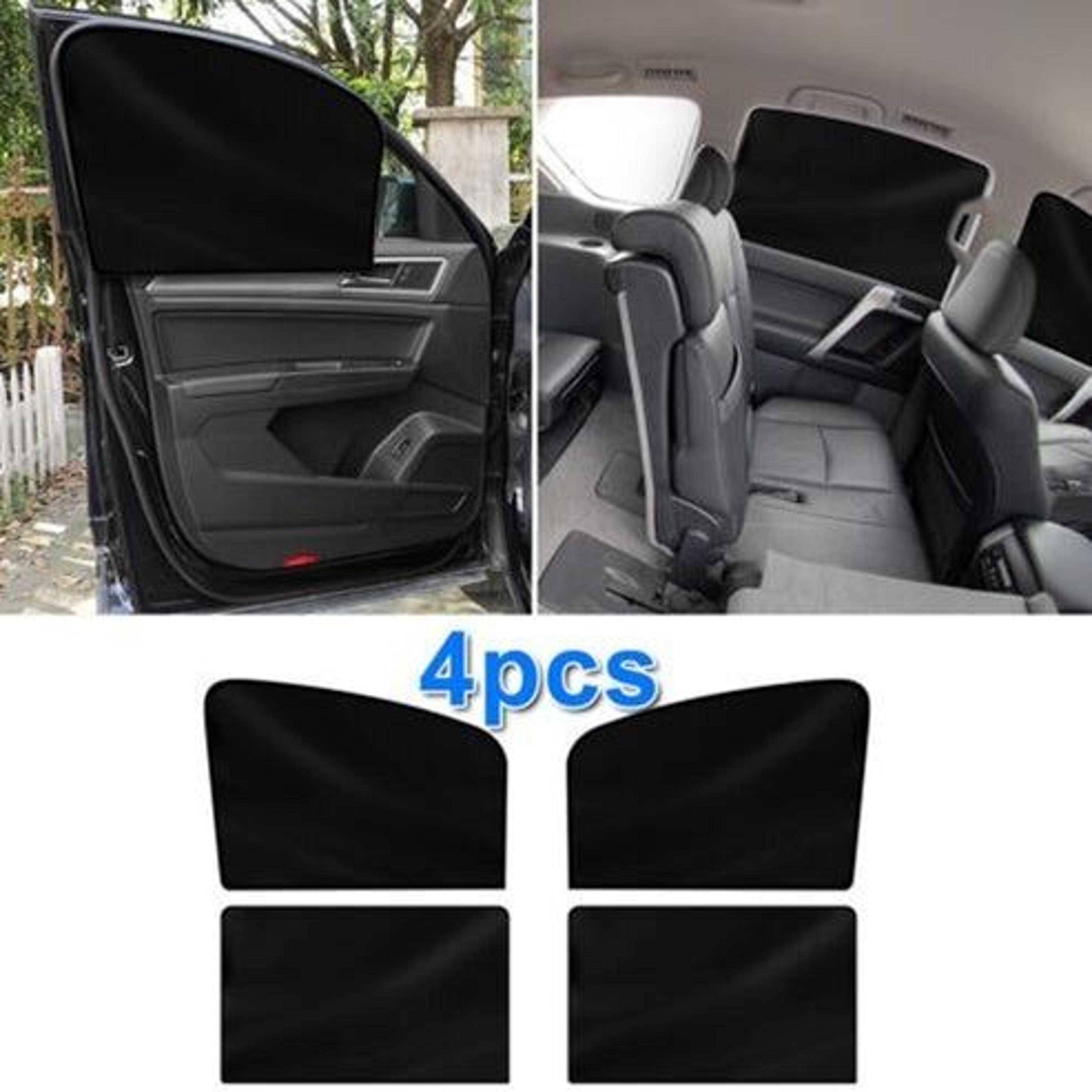 magnetic car sun shade cover, uv protection mesh shield for front and rear side windows, breathable nylon