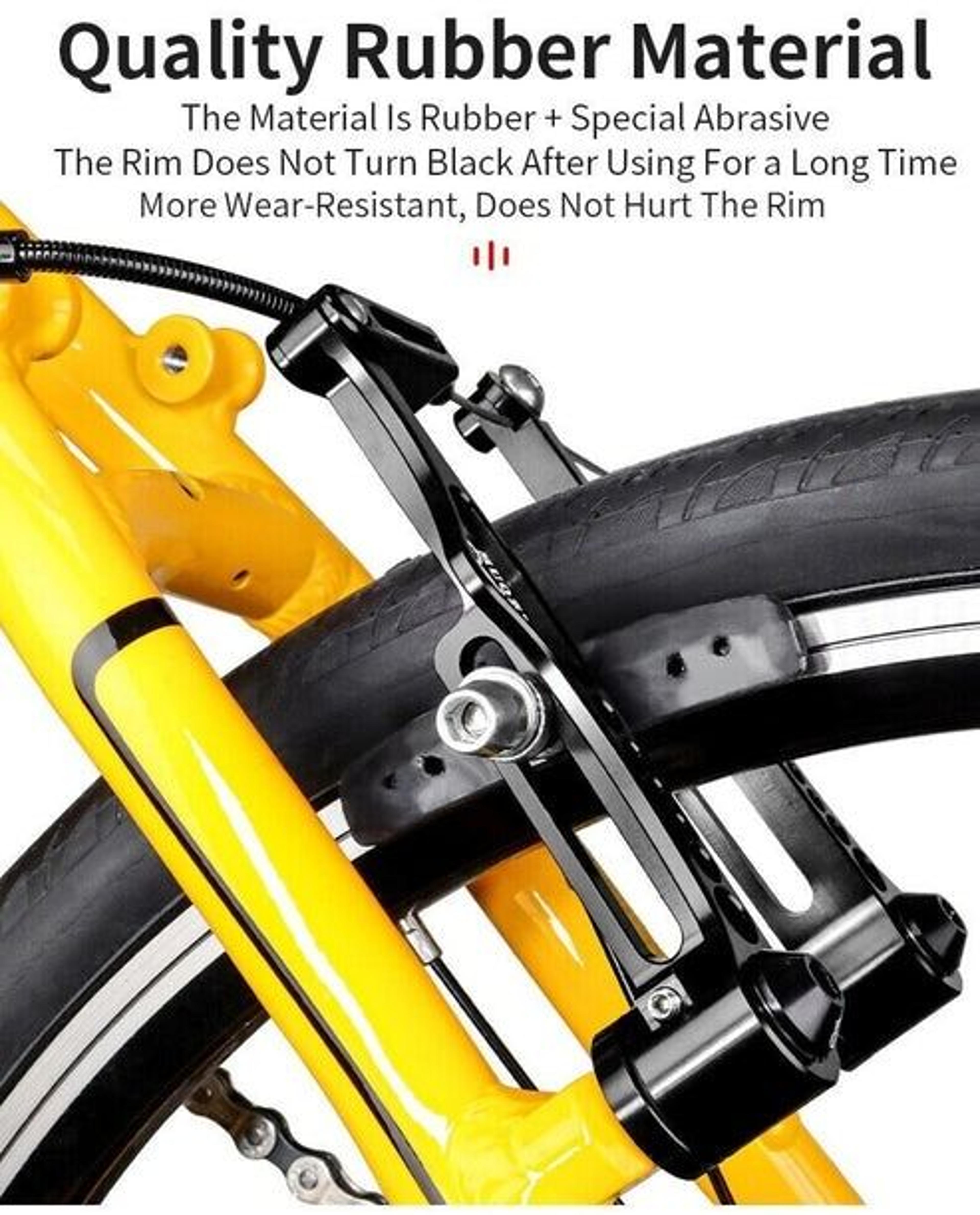 HighGrade Black Bicycle Brake Shoes LongLasting WearResistant For Mountain  Road Bikes 3