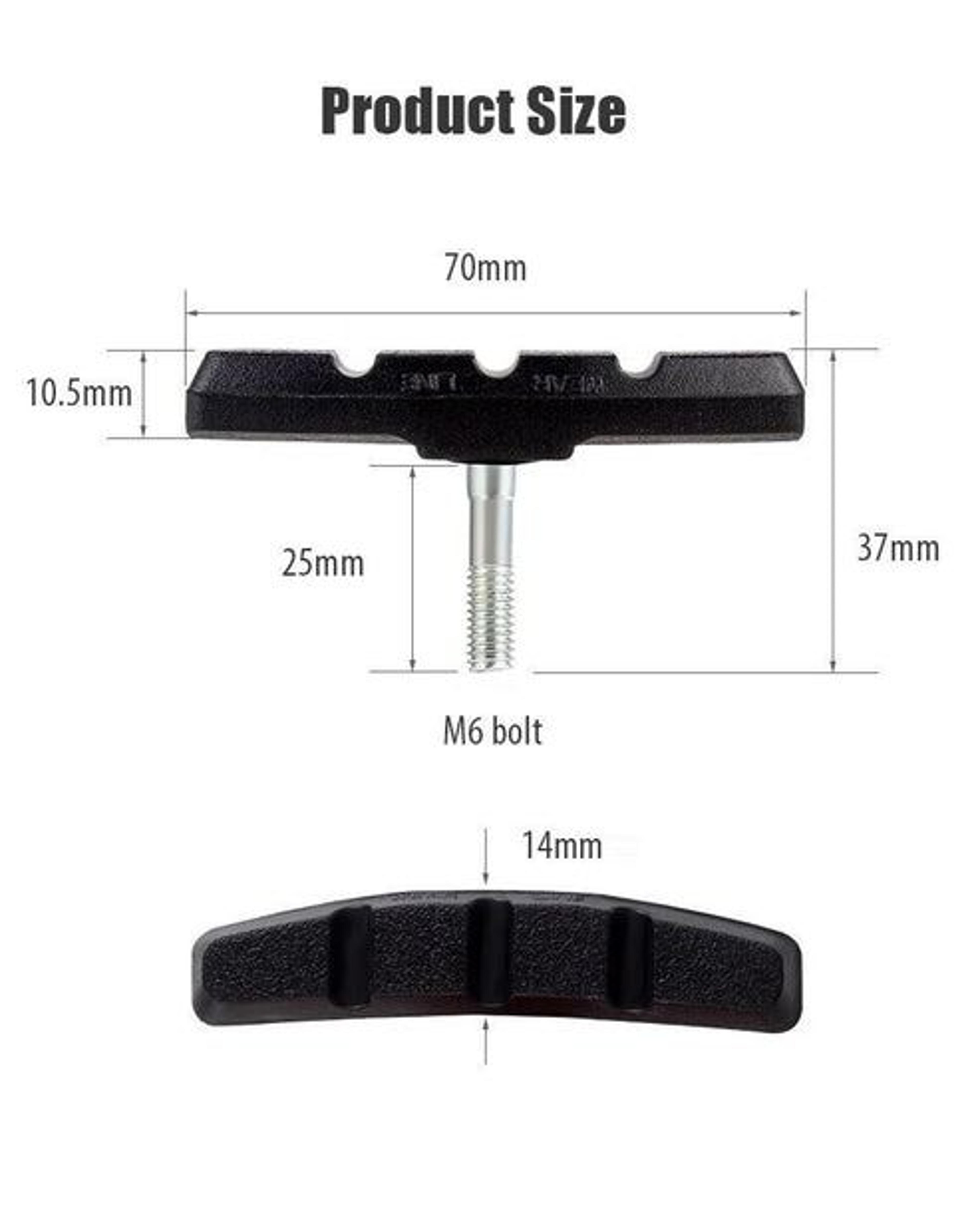 HighGrade Black Bicycle Brake Shoes LongLasting WearResistant For Mountain  Road Bikes 9