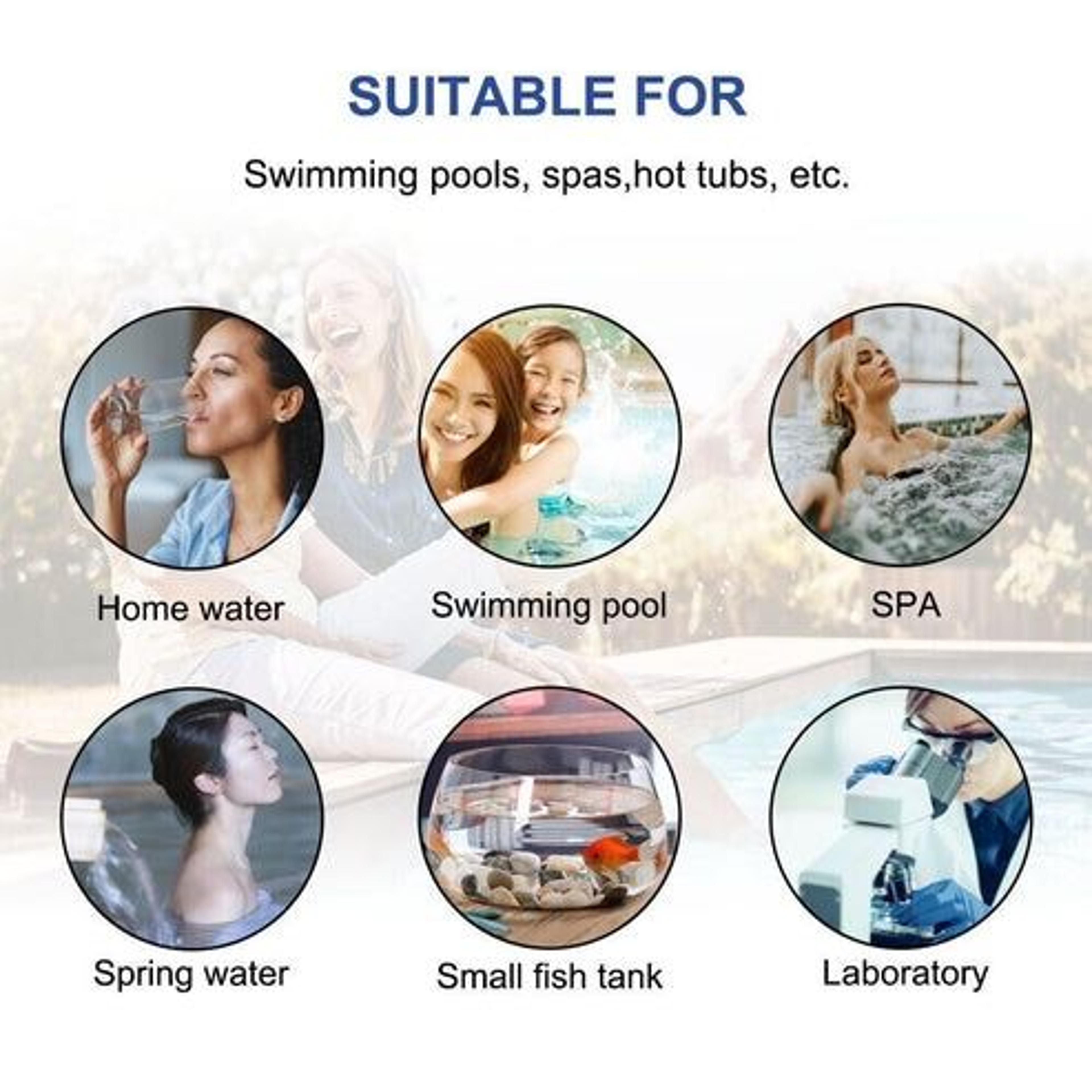 Chlorine Test Strips Swimming Pool Spa Hot Tub PH Tester Paper Bottle Quick Easy Results For Water  3