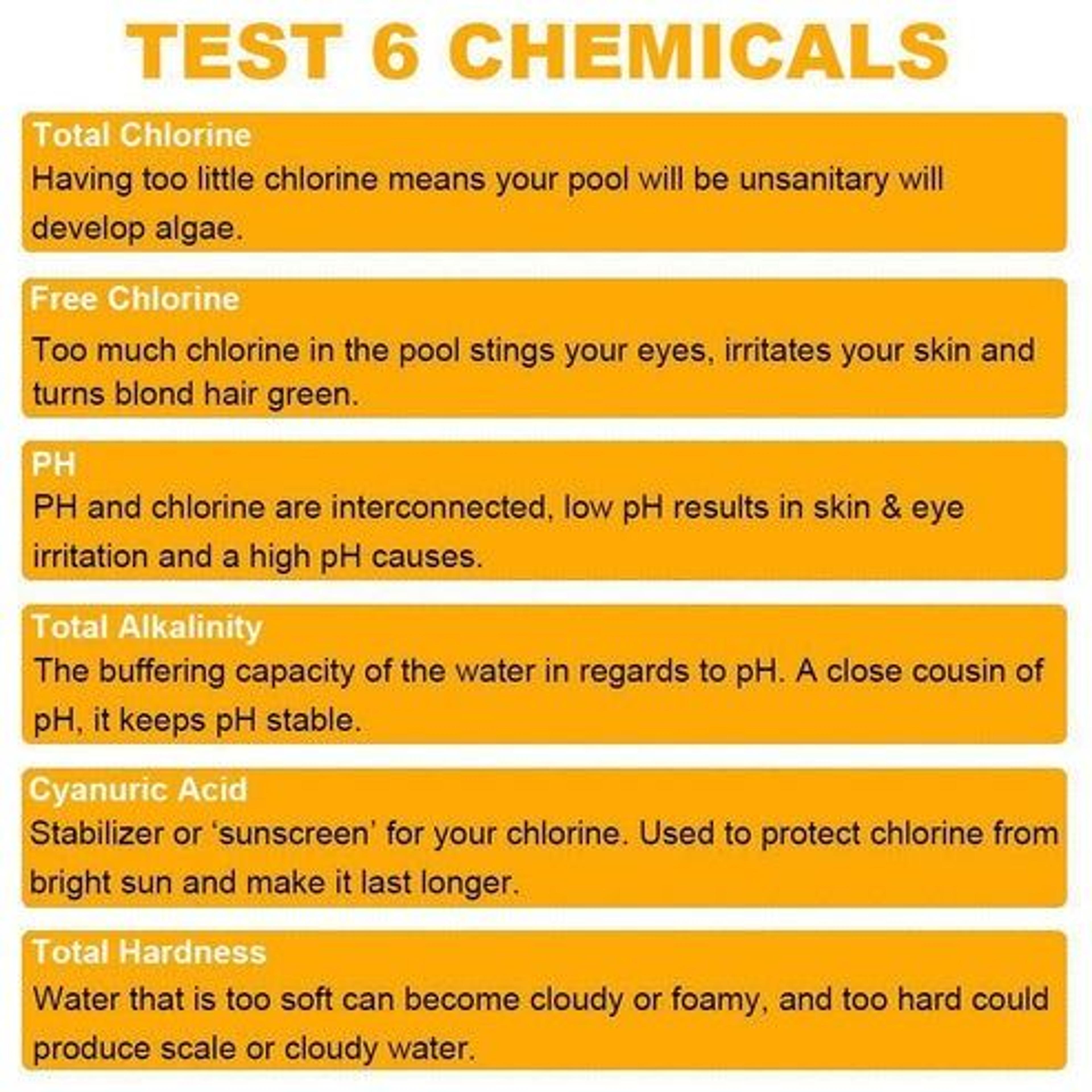 Chlorine Test Strips Swimming Pool Spa Hot Tub PH Tester Paper Bottle Quick Easy Results For Water  6