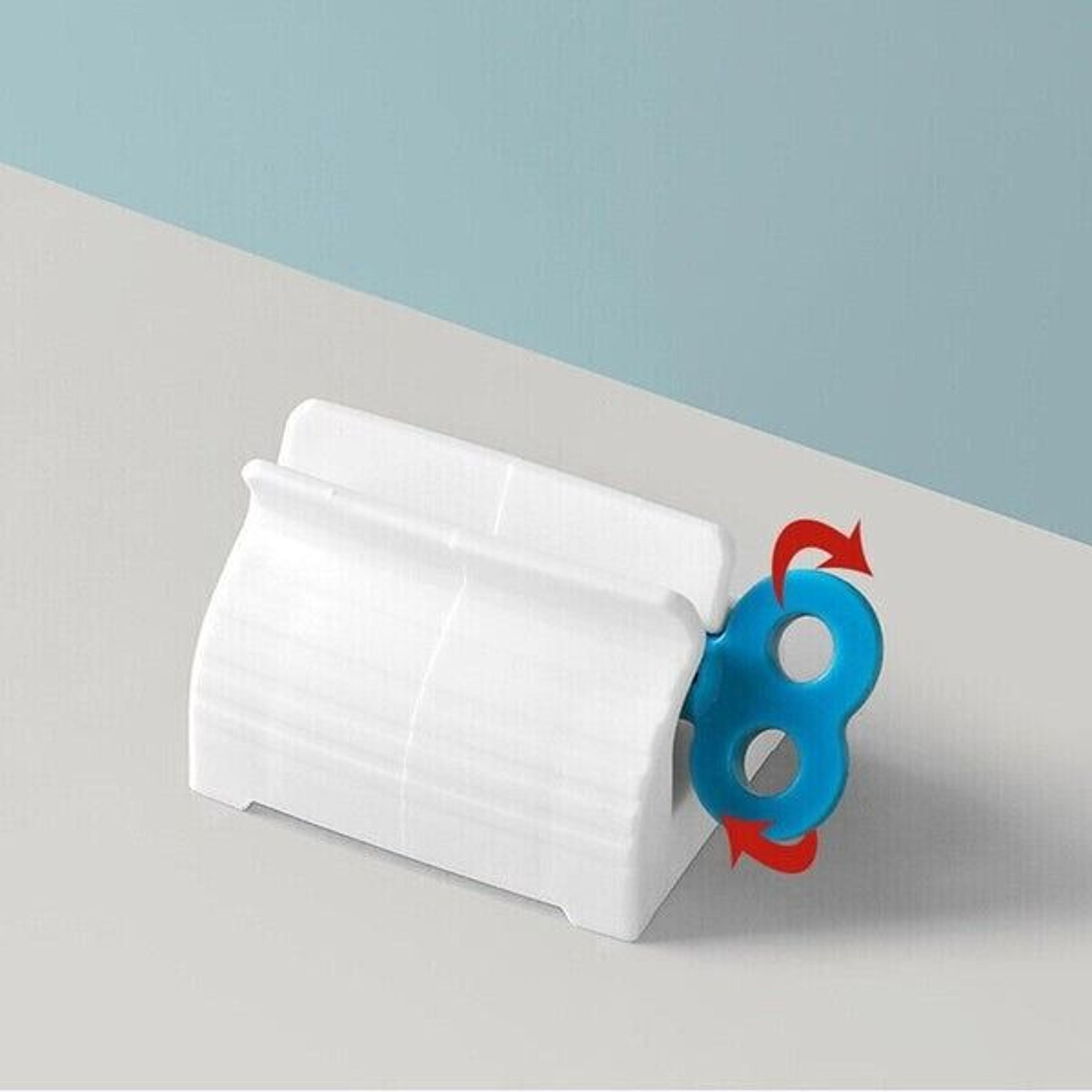 Toothpaste Squeezer Dispenser Bathroom Tube Easy Stand Holder Rolling Seat For Easy Application 3