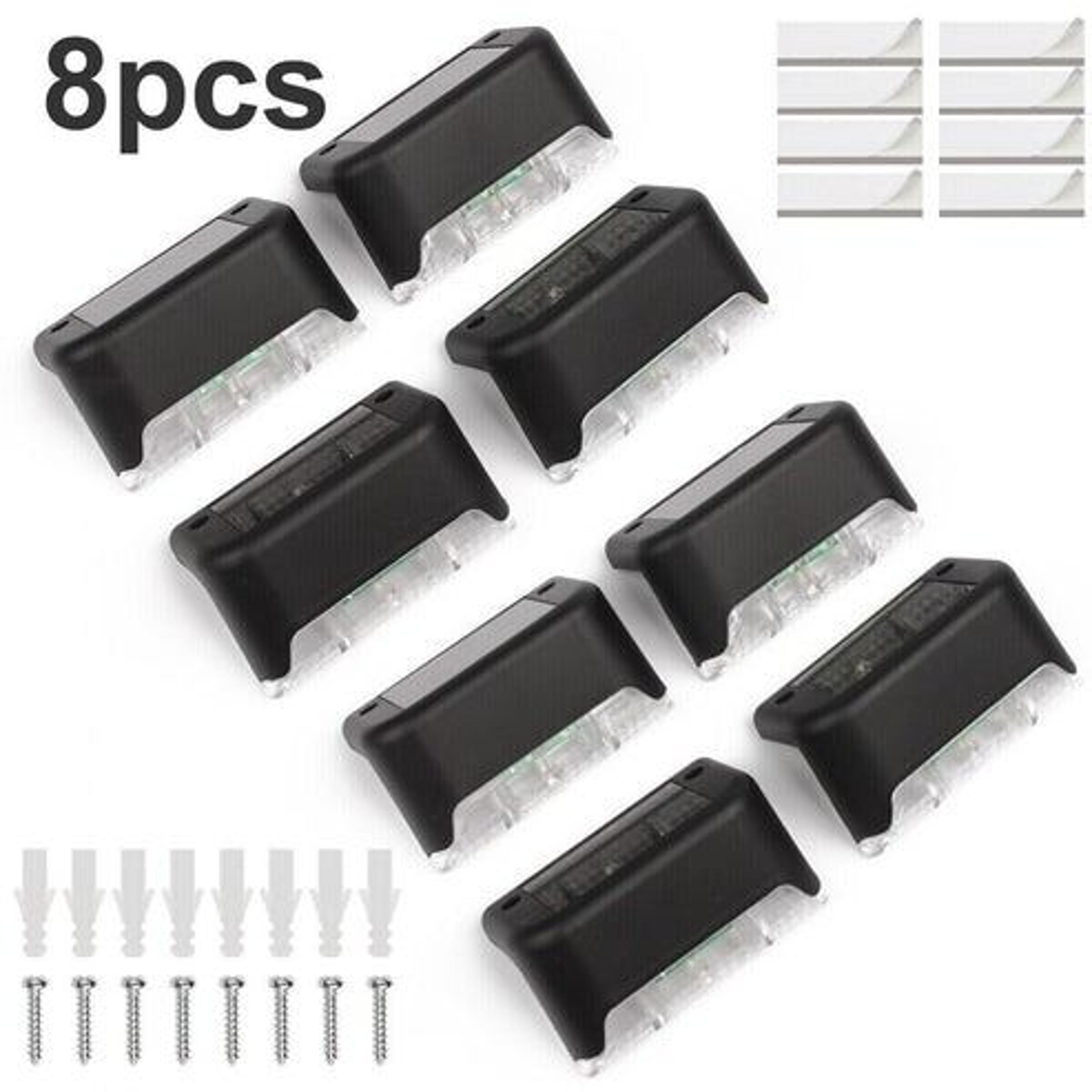Outdoor LED Deck Lights Solar Waterproof Step Lamps For Stairs And Fence Warm White LED Easy Instal 6