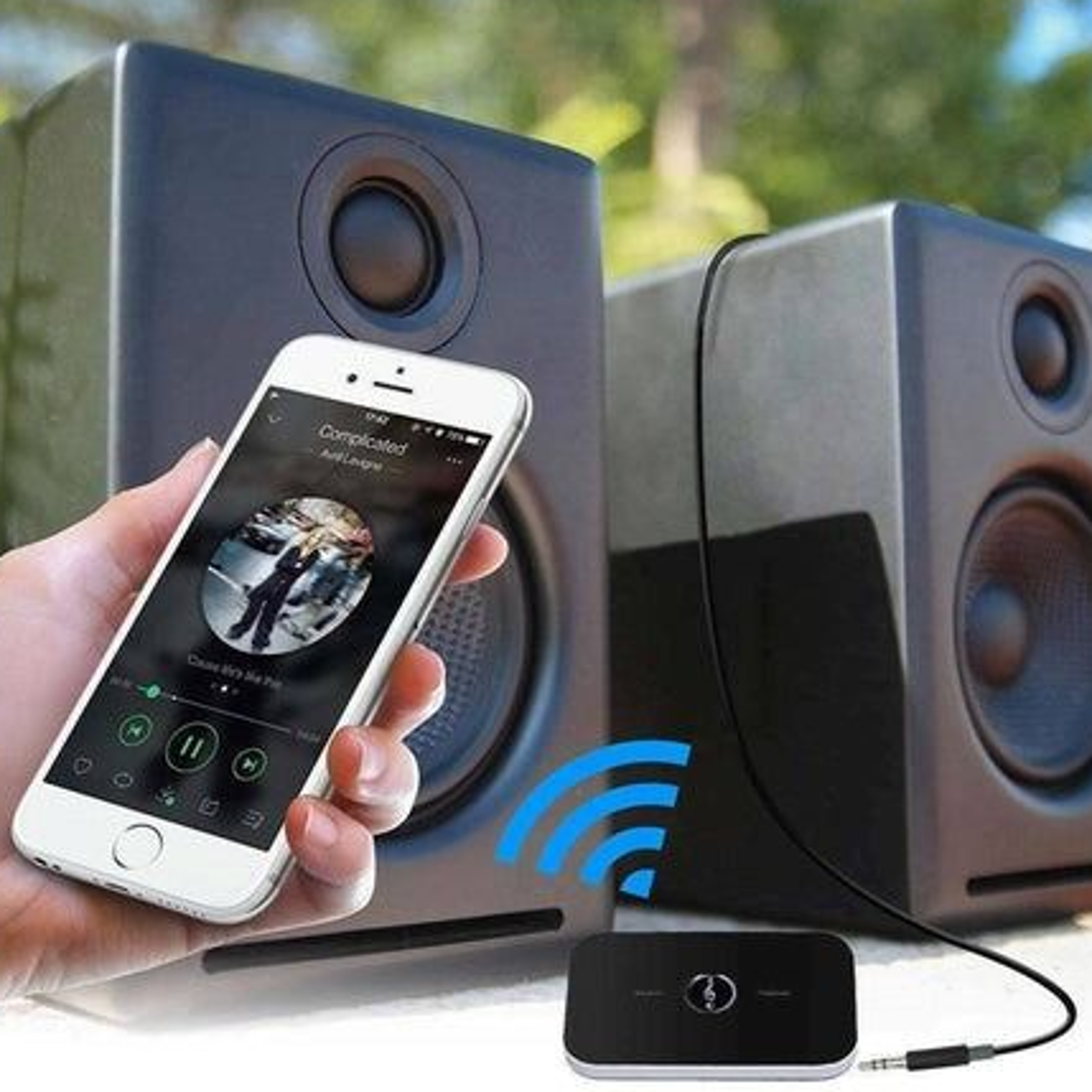 2 in 1 bluetooth transmitter & receiver, wireless audio aux adapter for tv, pc, smartphone, car stereo system