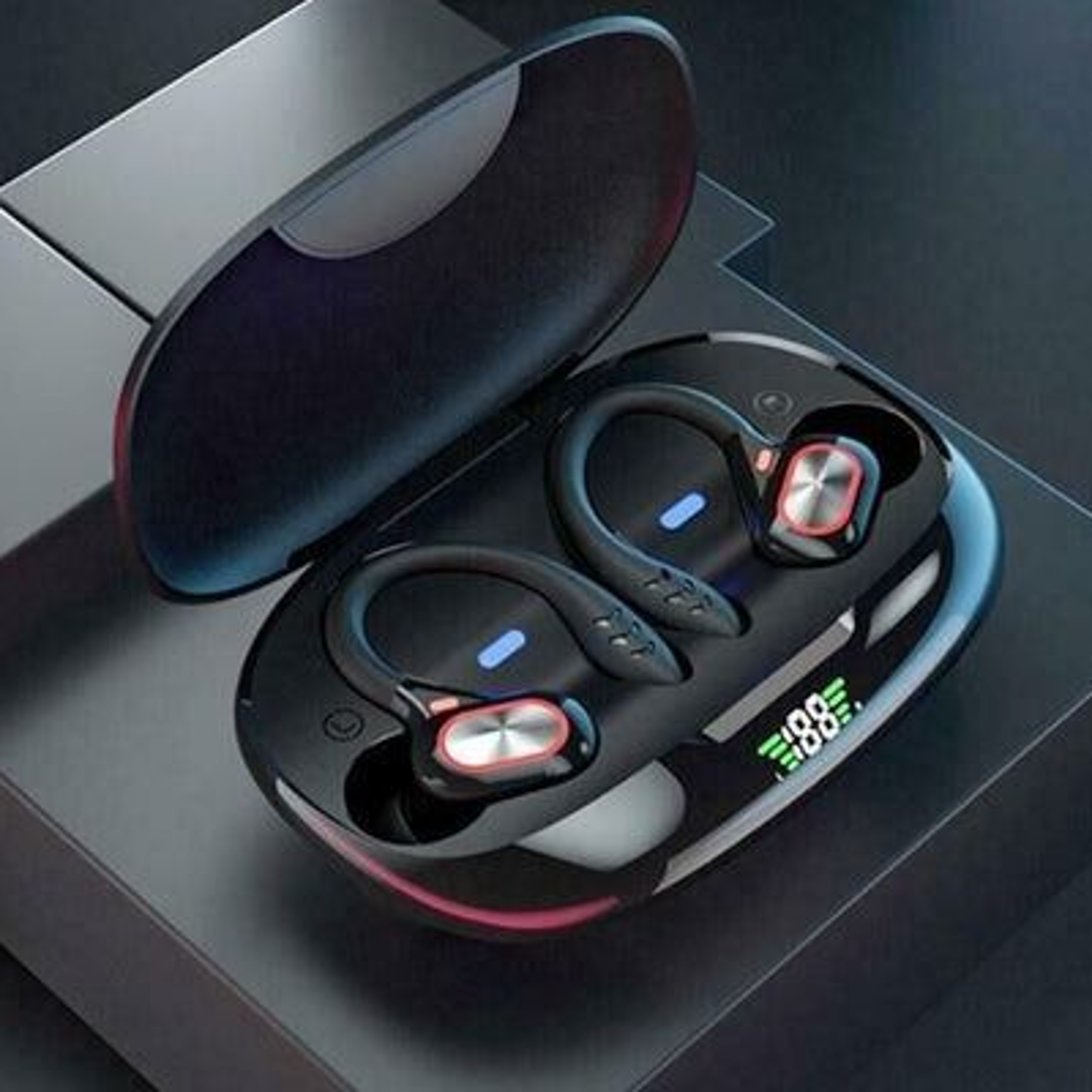 true wireless bluetooth headset earbuds, hifi sport earphones for clear sound & comfort