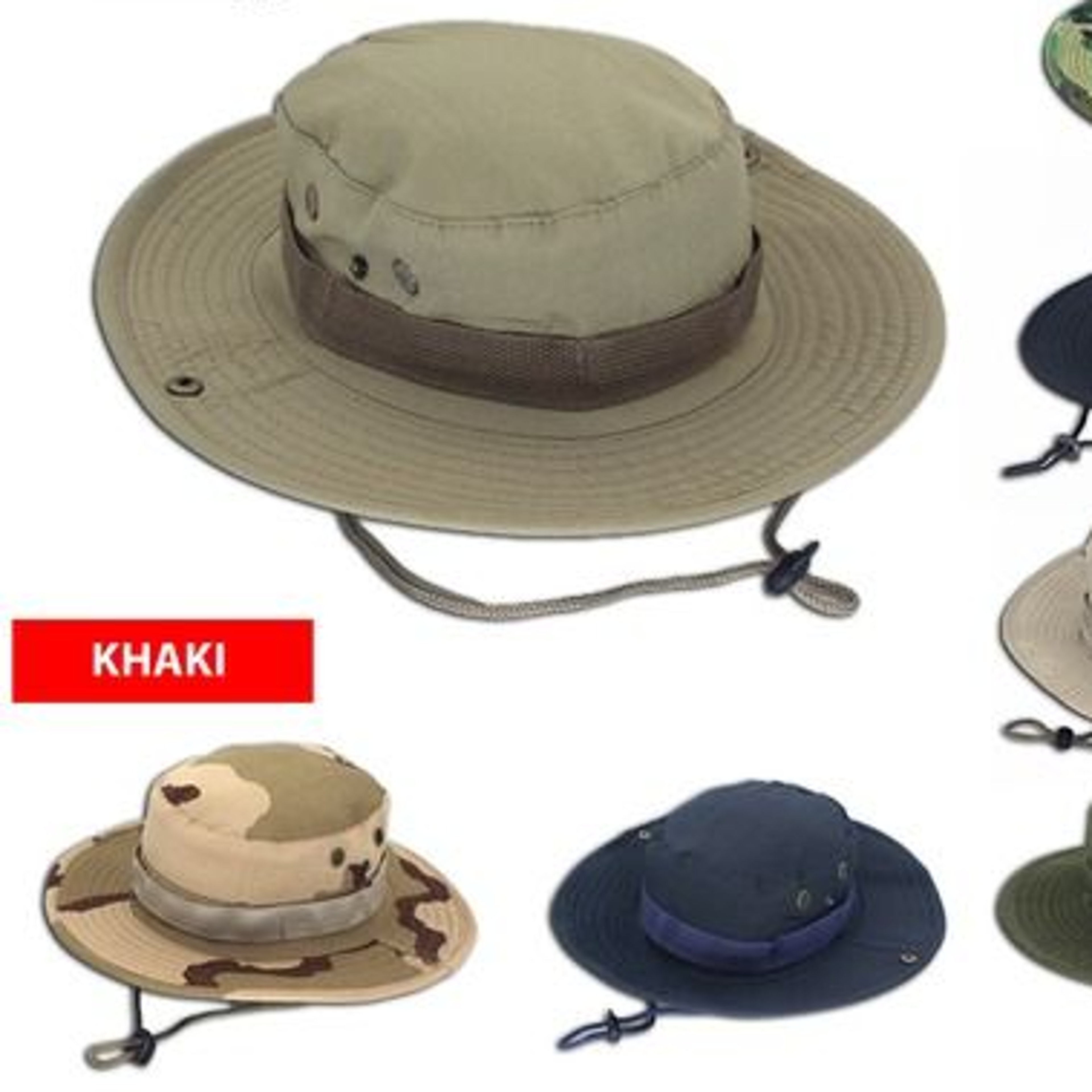 wide brim boonie bucket hats for fishing, hunting, outdoor safari camo sun cap with mesh ventilation