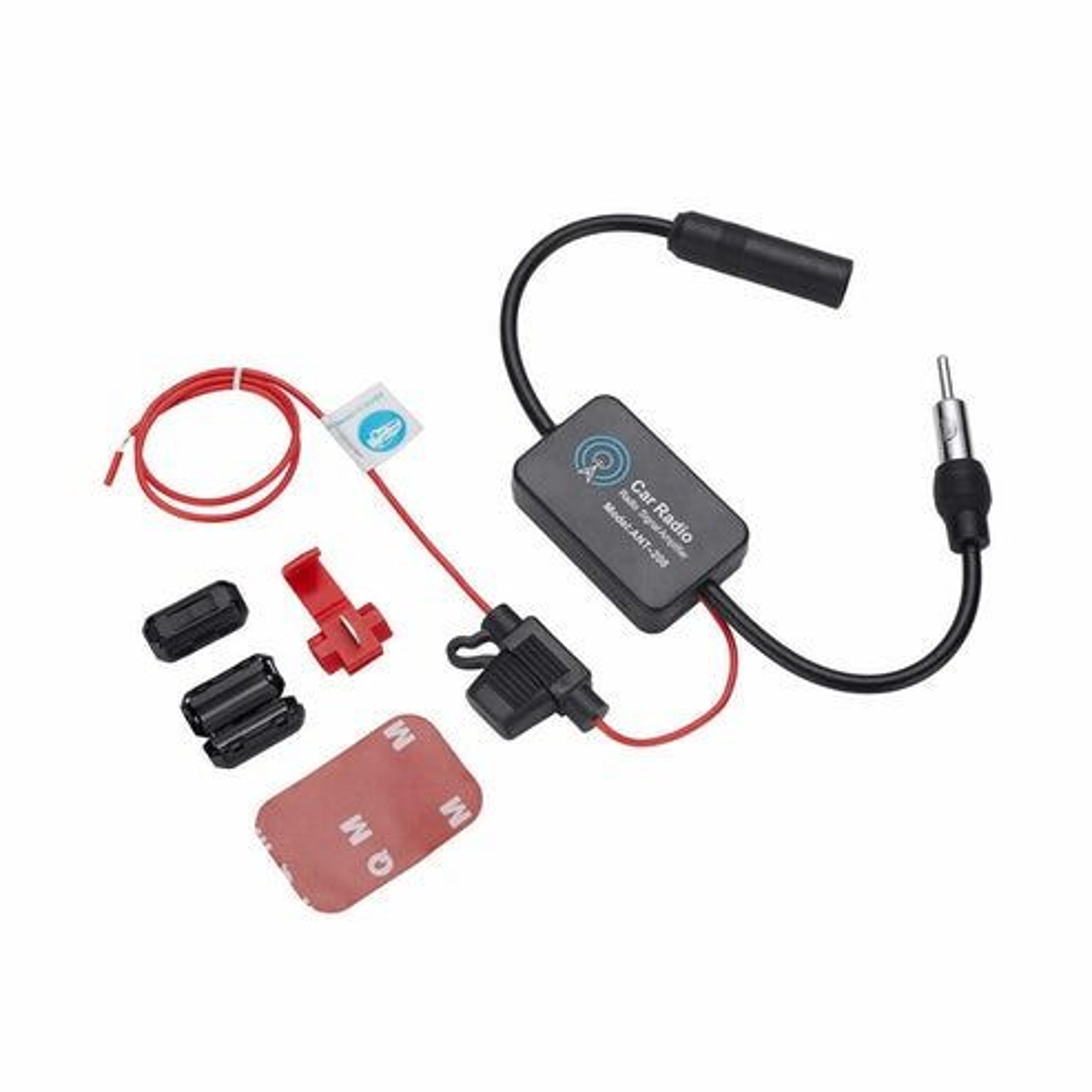 radio signal antenna aerial for car, auto stereo fm & am, signal amp booster for enhanced sound and station reception