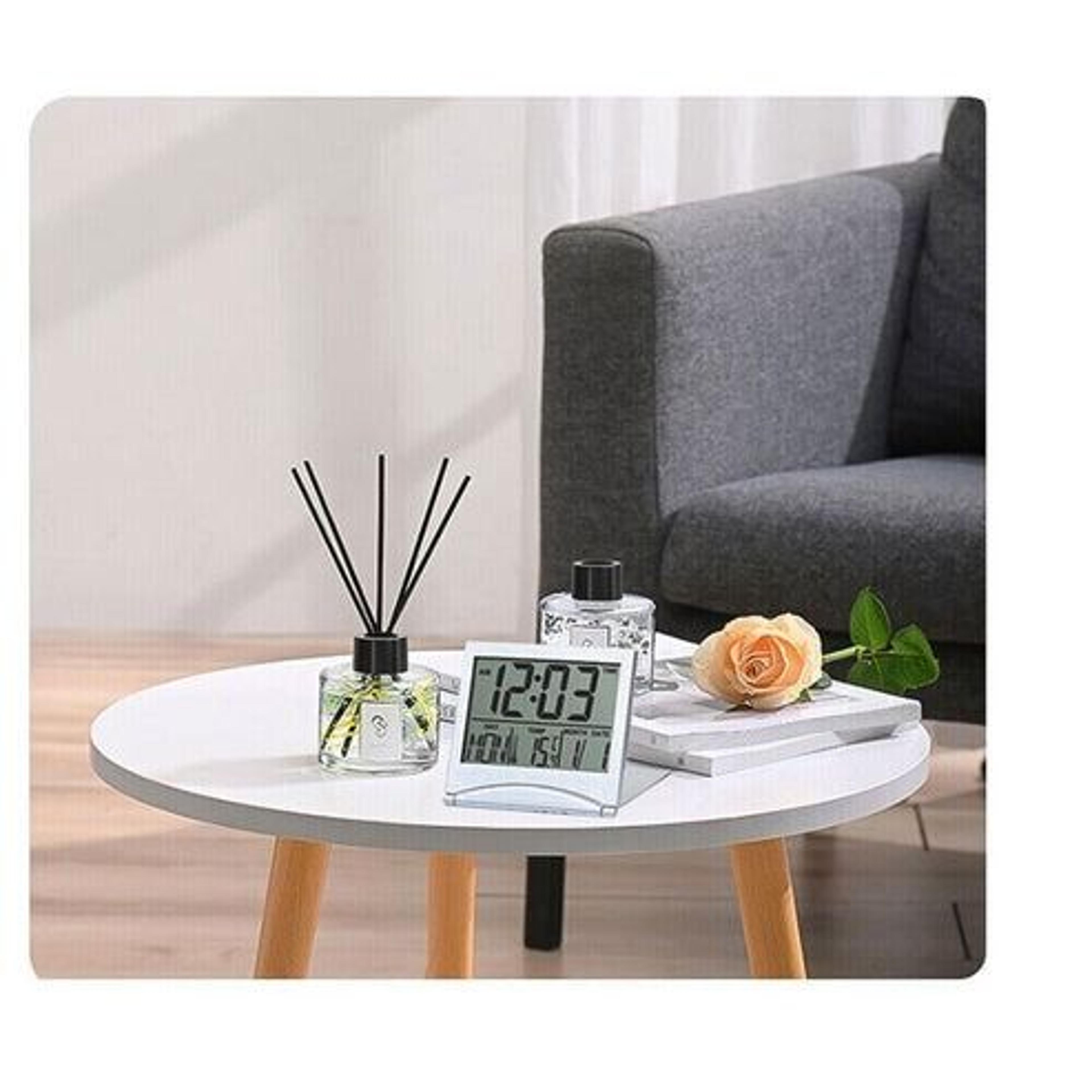 Compact Digital Travel Alarm Clock LCD Temperature Display Foldable Desk Timer 11