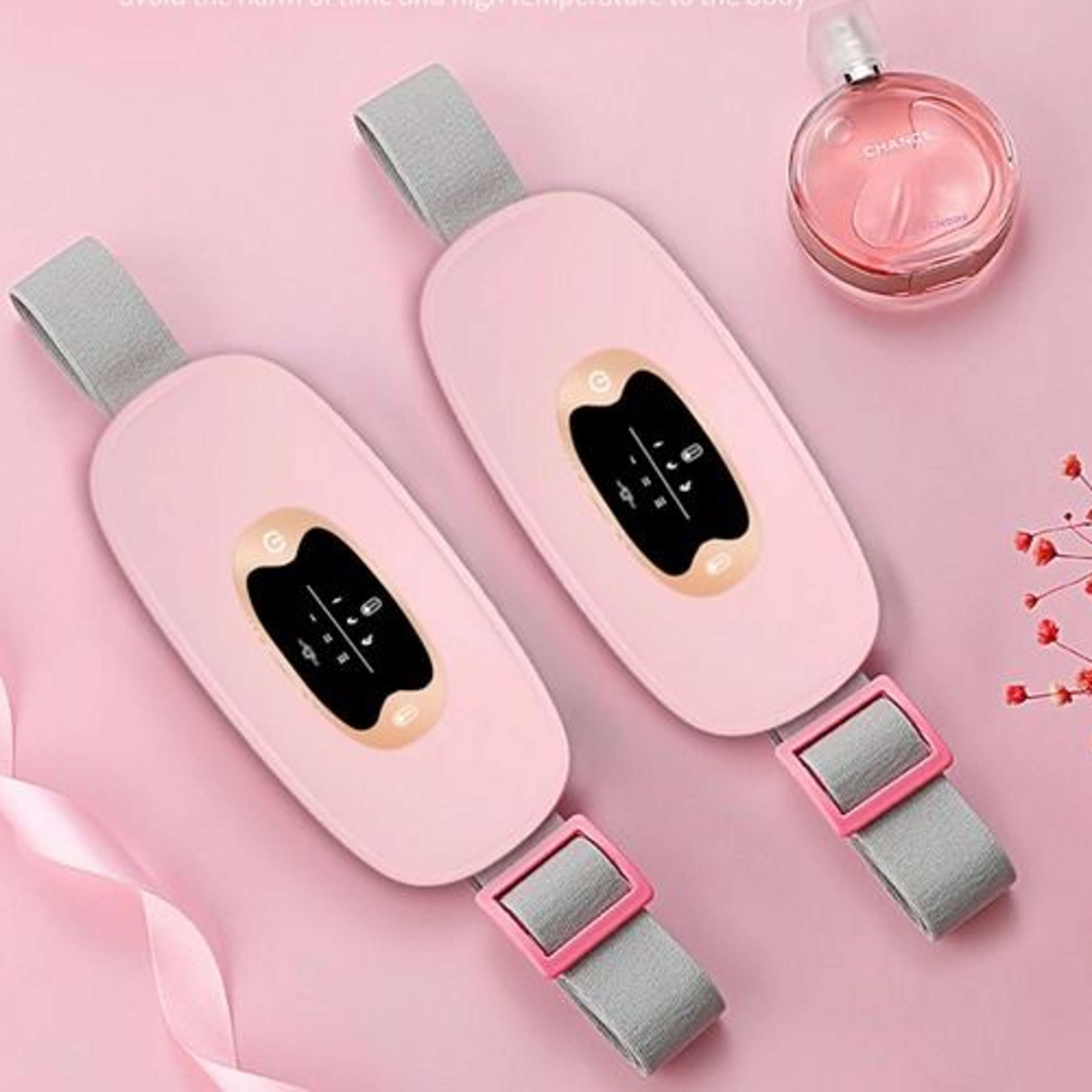 vibration pad belt for period pain relief, electric heating menstrual cramps relief belt
