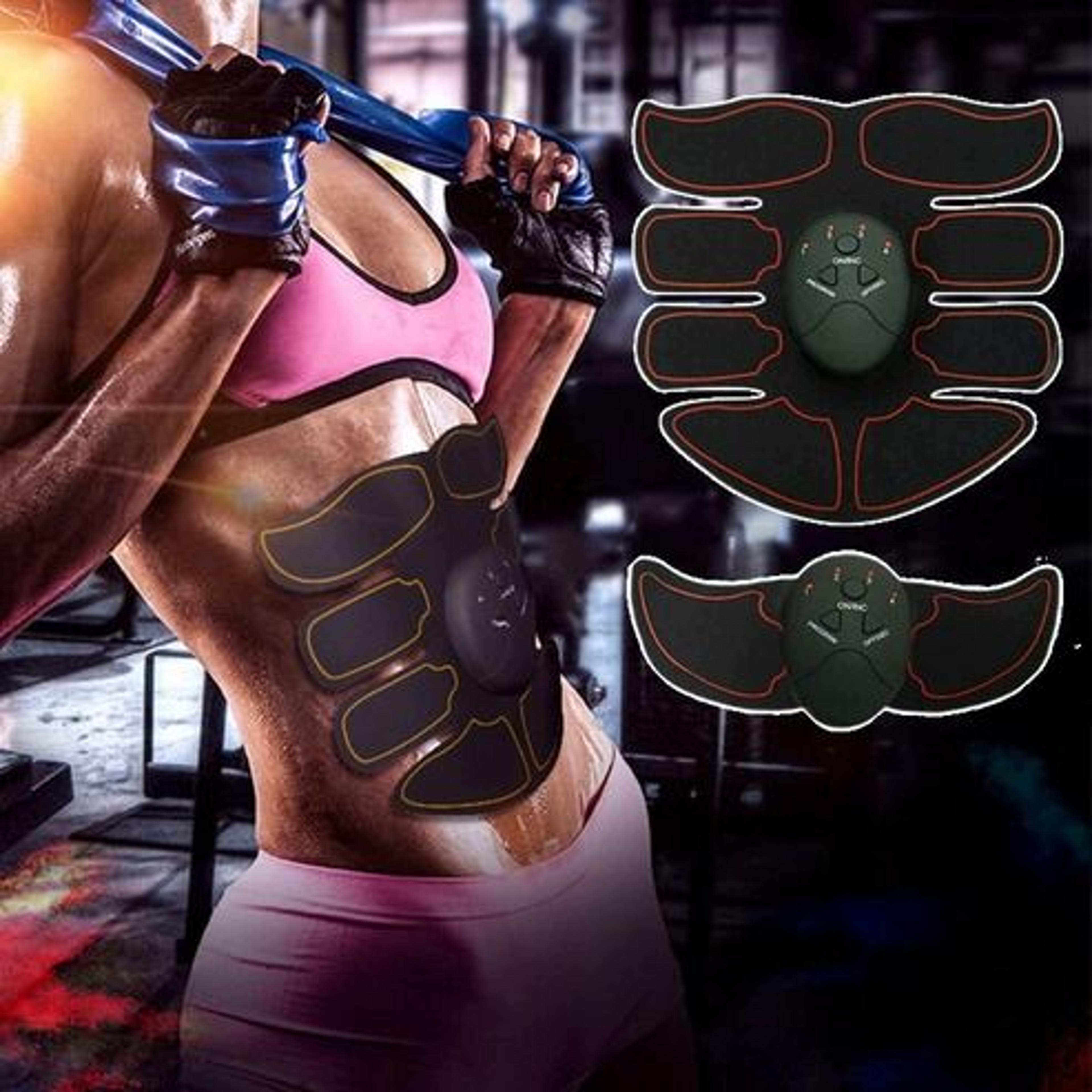 ultimate abs stimulator, ems muscle trainer, fitness gym belt, toning binder for abdomen, arms
