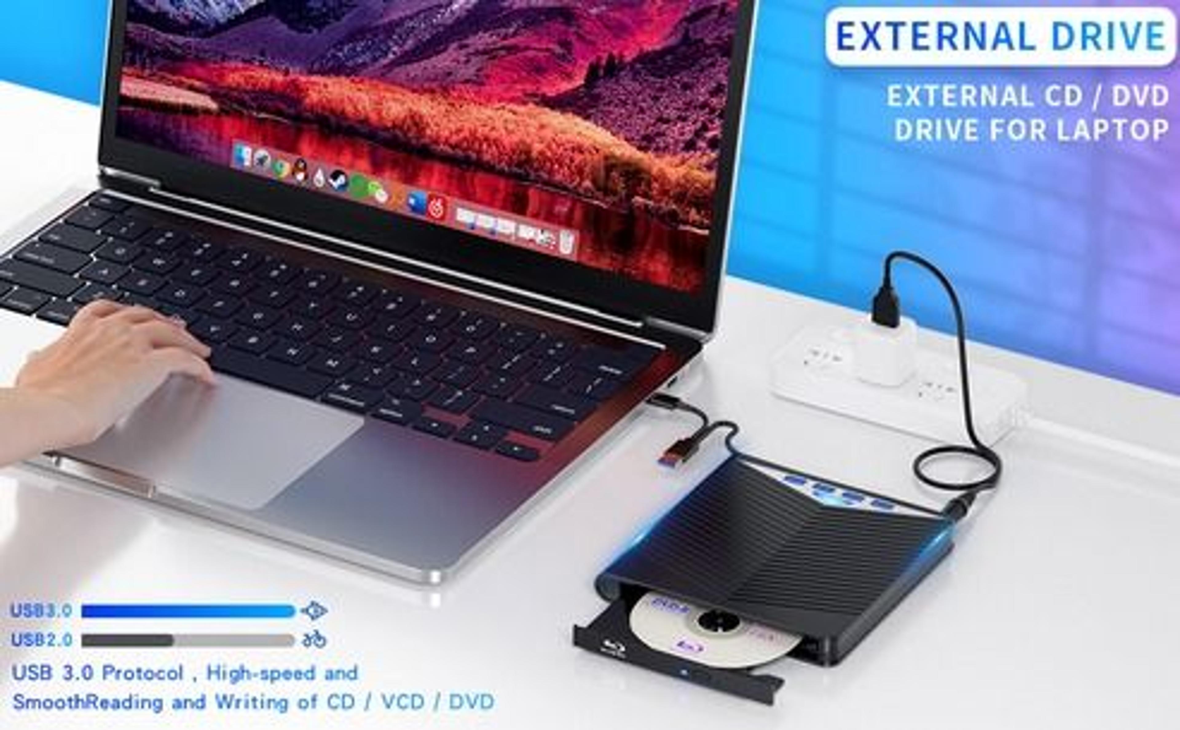 USB External CDDVD Burner For Laptop PC Read  Write With USB Support 2
