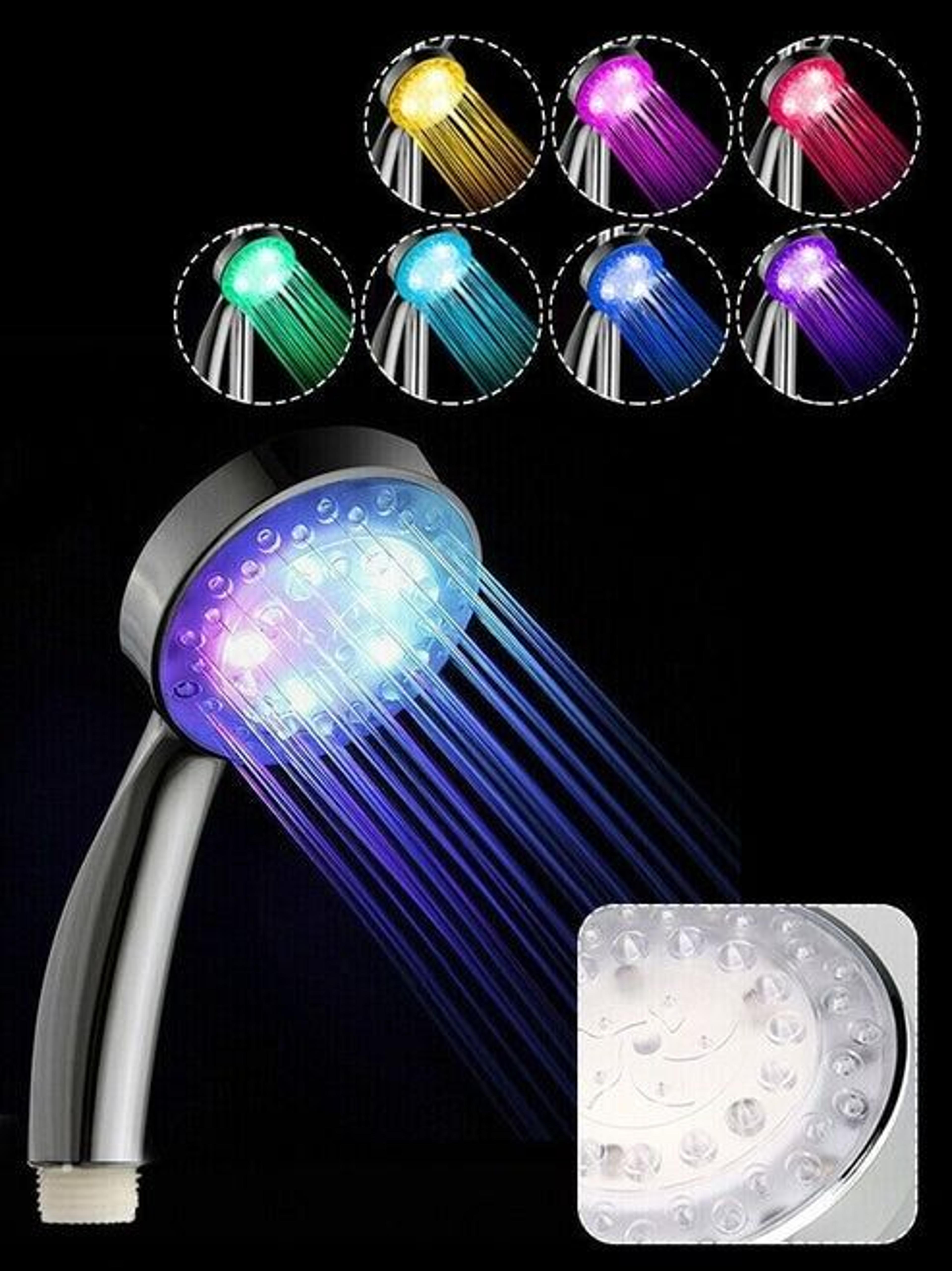 color changing led light shower head, handheld water bath, glow bathroom accessory