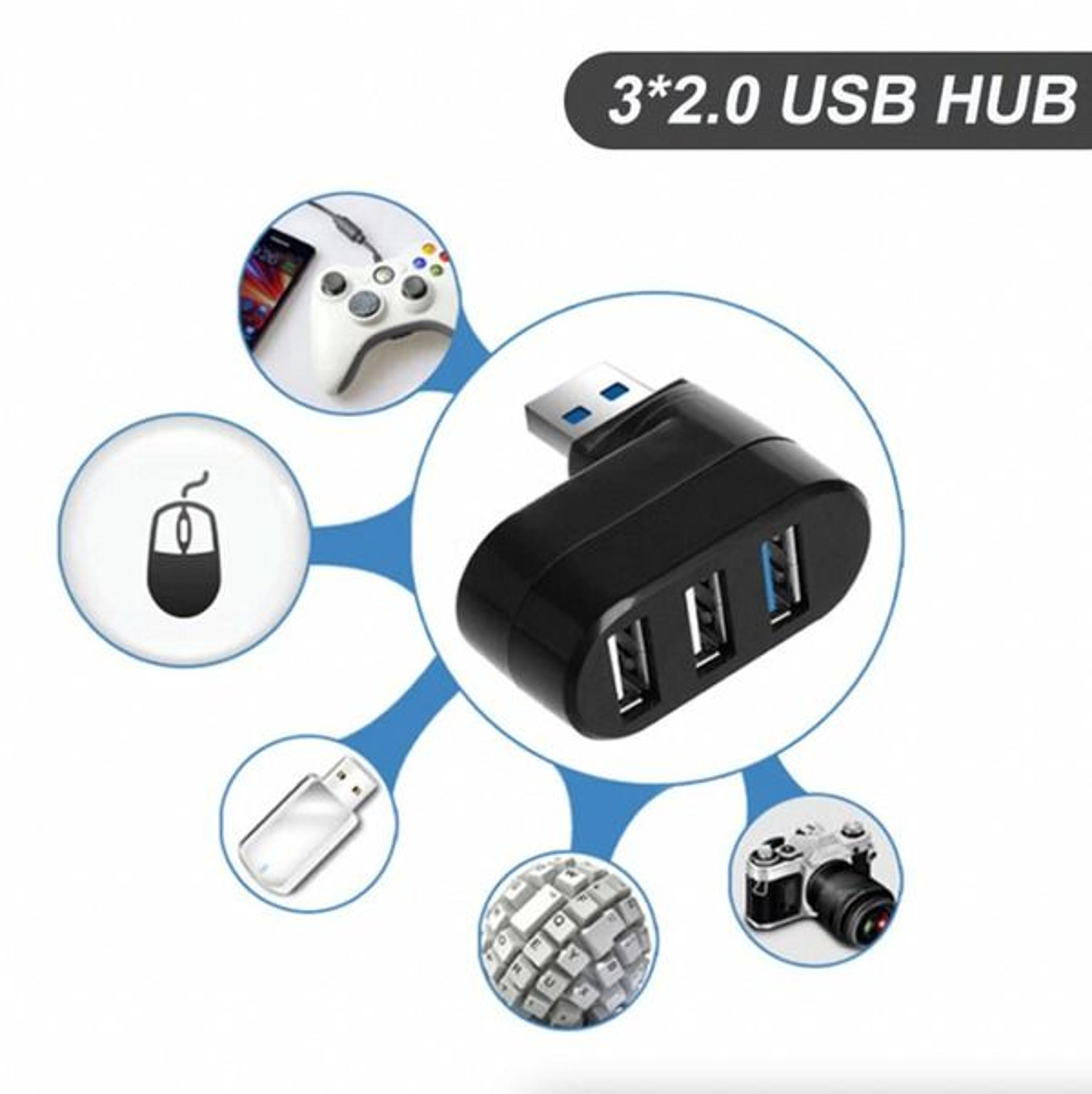 3 Port USB Hub High Speed Multi HUB Splitter Expansion For Desktop PC And Laptop Adapter 12