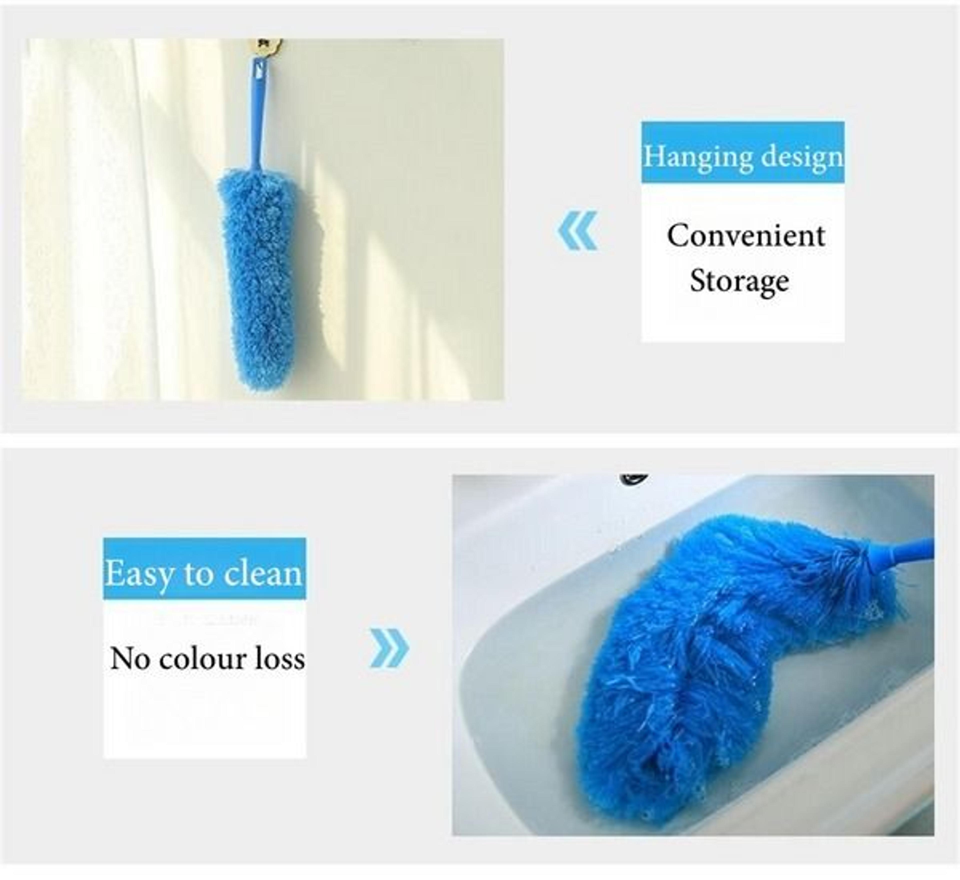 Soft Microfiber Duster Brush Bendable Handle For Easy Ceiling Fan Dusting Ideal Cleaning Tool For H 5