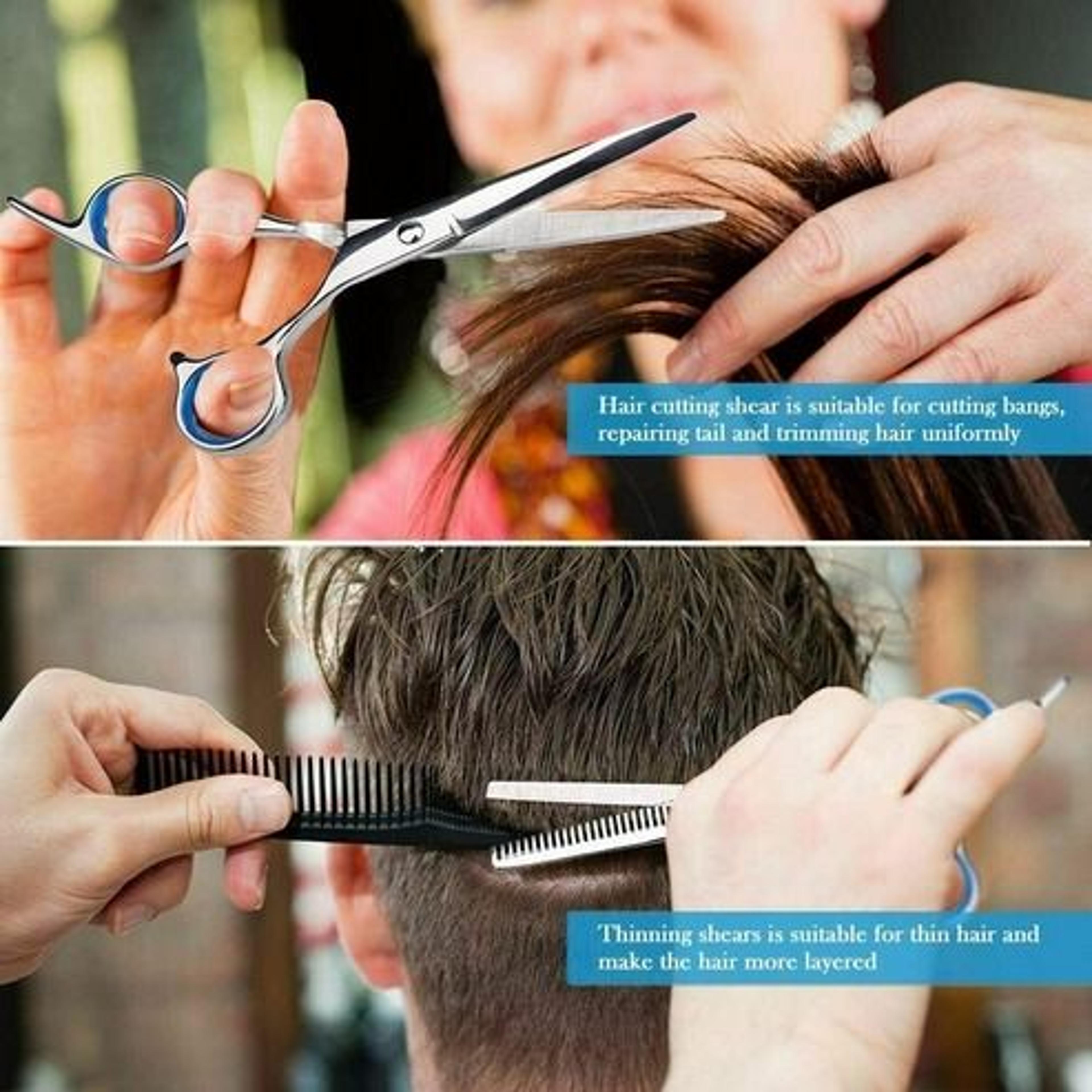 Hair Cutting Scissors Set Thinning Shears For Salon  DIY Professional Barber Scissors 10