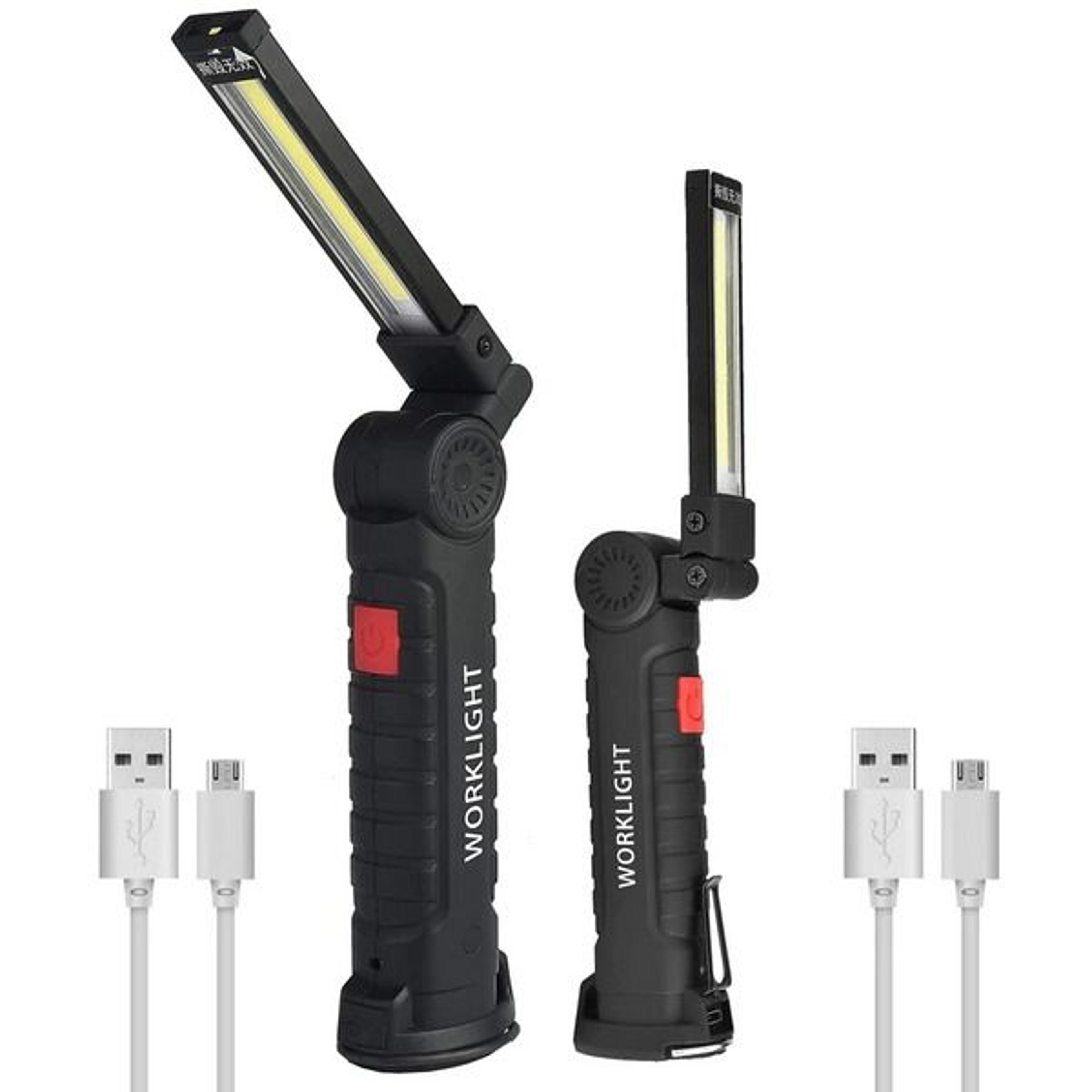 Magnetic Base LED COB Work Light Rechargeable Mechanic Flashlight Bright Lamp For Automotive Worksh 2