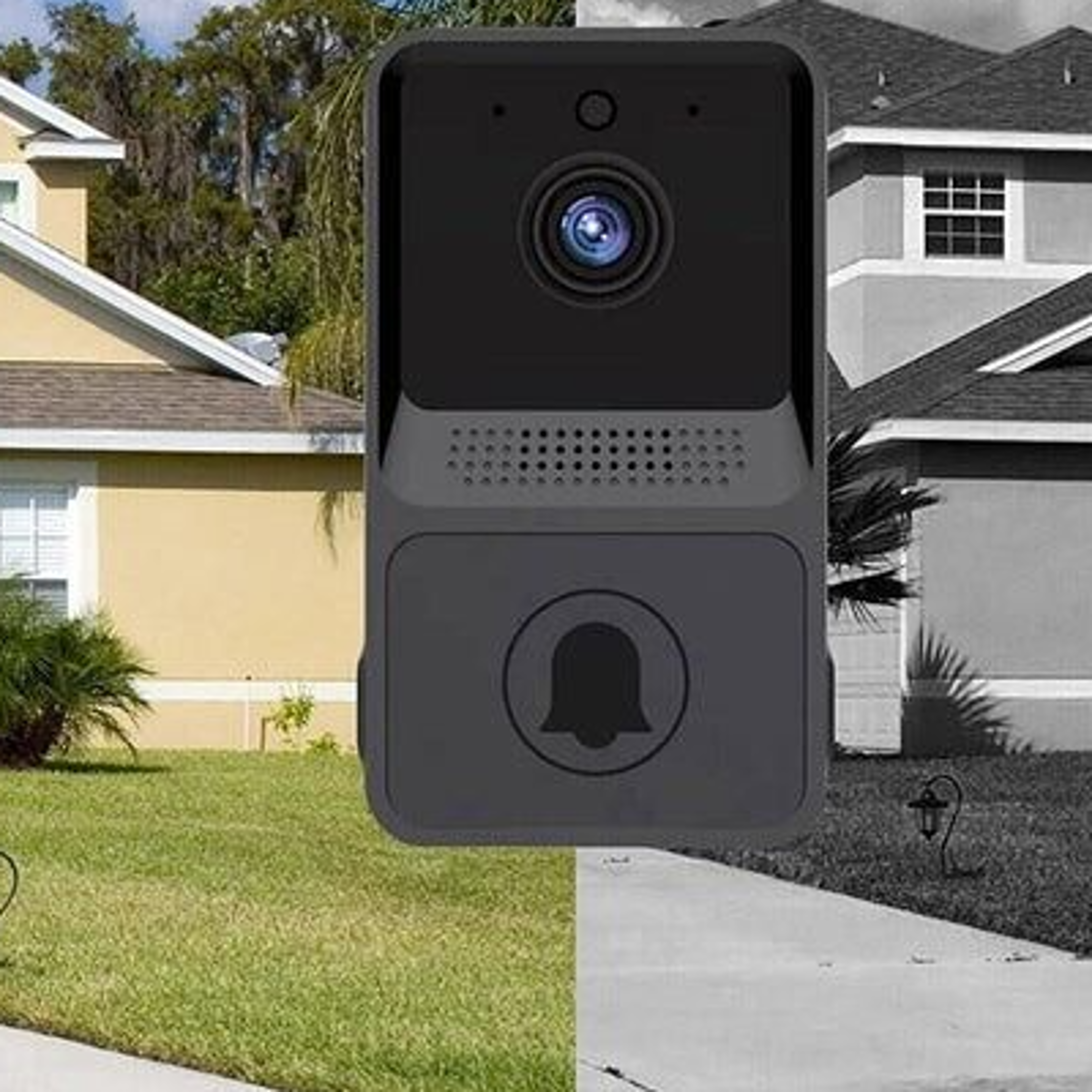 wireless wifi smart doorbell, intercom video camera, door ring bell chime security, motion detection, 2-way audio, home