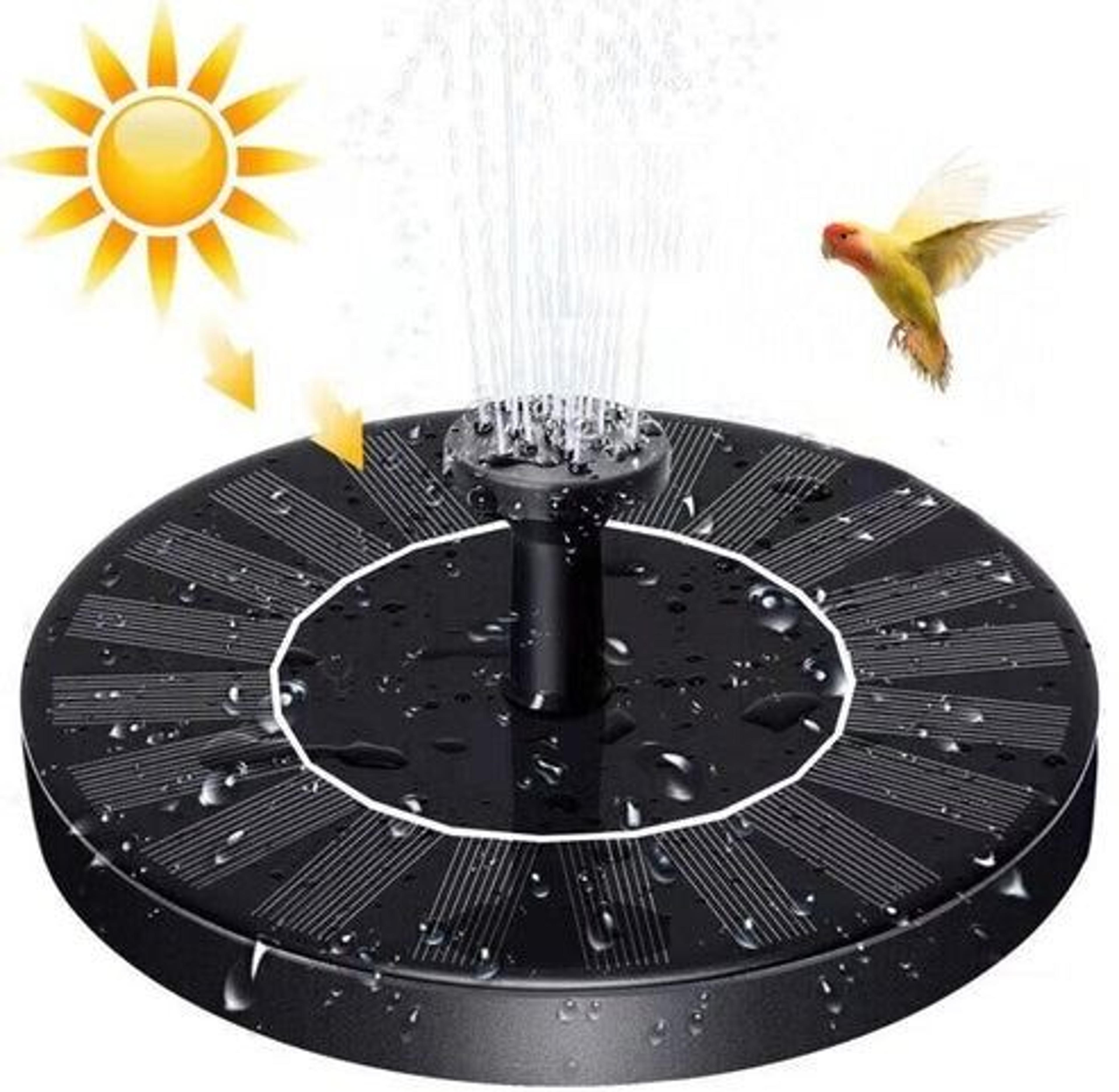 Solar Power Bird Bath Fountain Pump EcoFriendly Solar Fountain With Nozzles For Birds Ponds Gardens 10