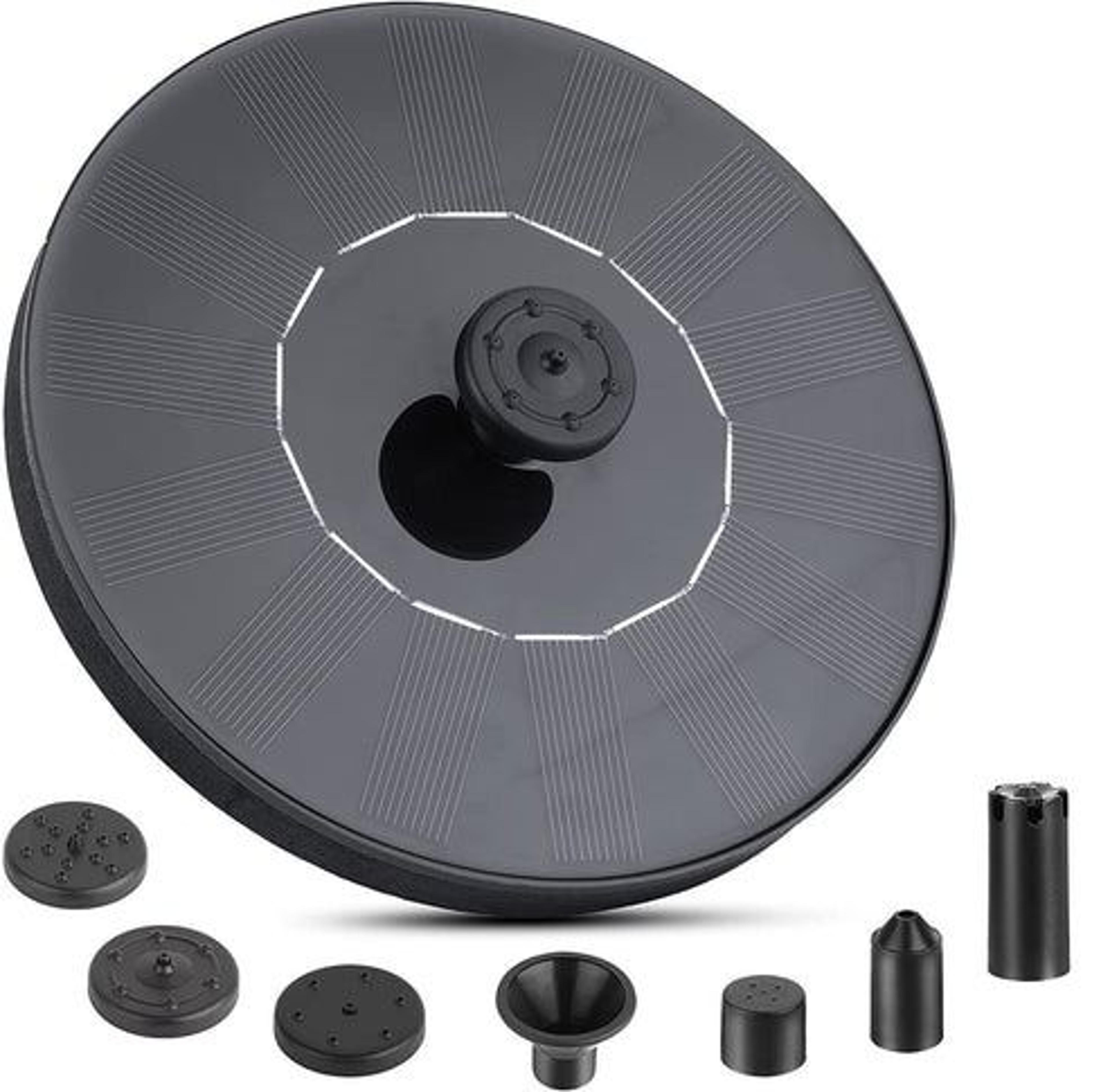 Solar Power Bird Bath Fountain Pump EcoFriendly Solar Fountain With Nozzles For Birds Ponds Gardens 6