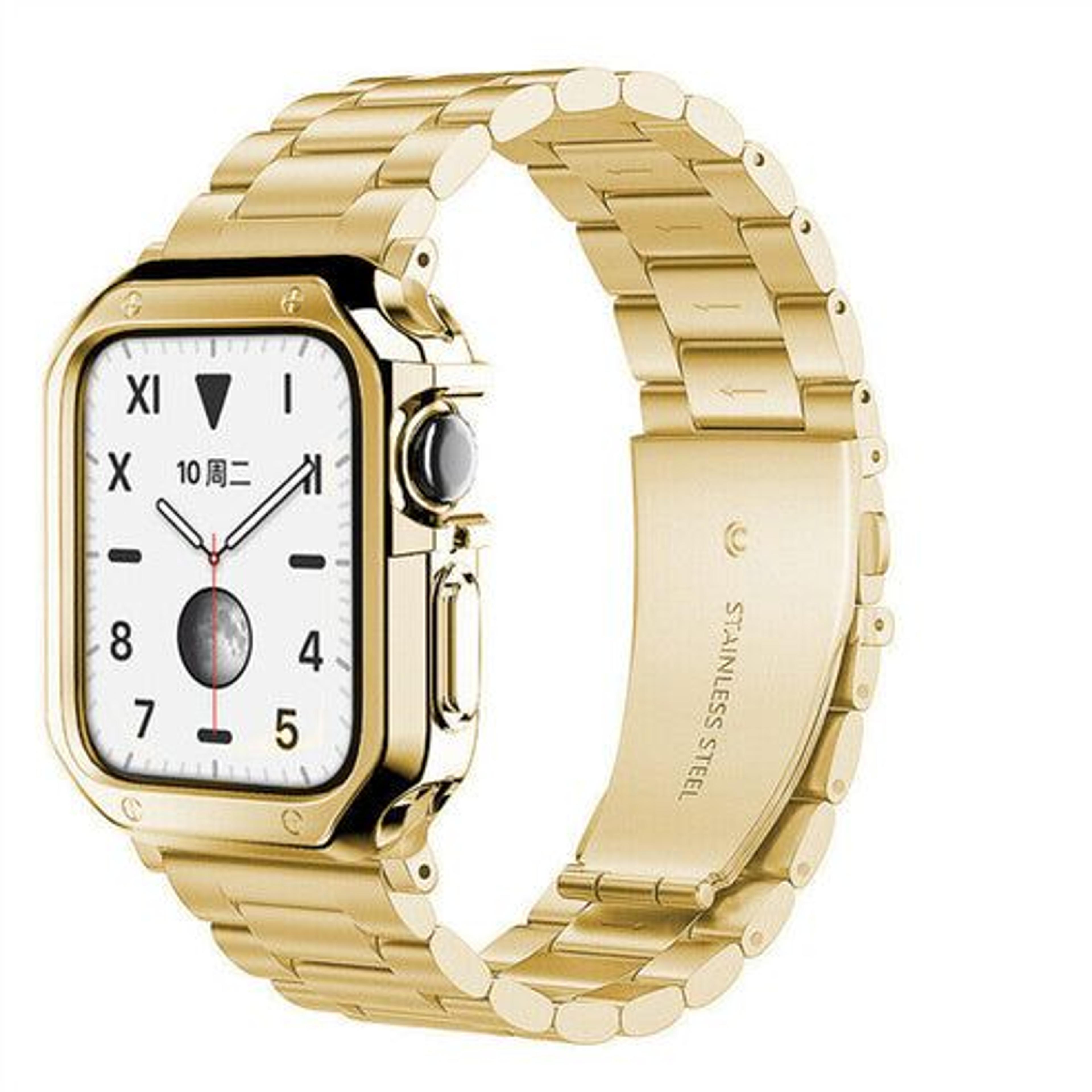 Watch Stainless Steel IWatch Band With Protective TPU Case 3