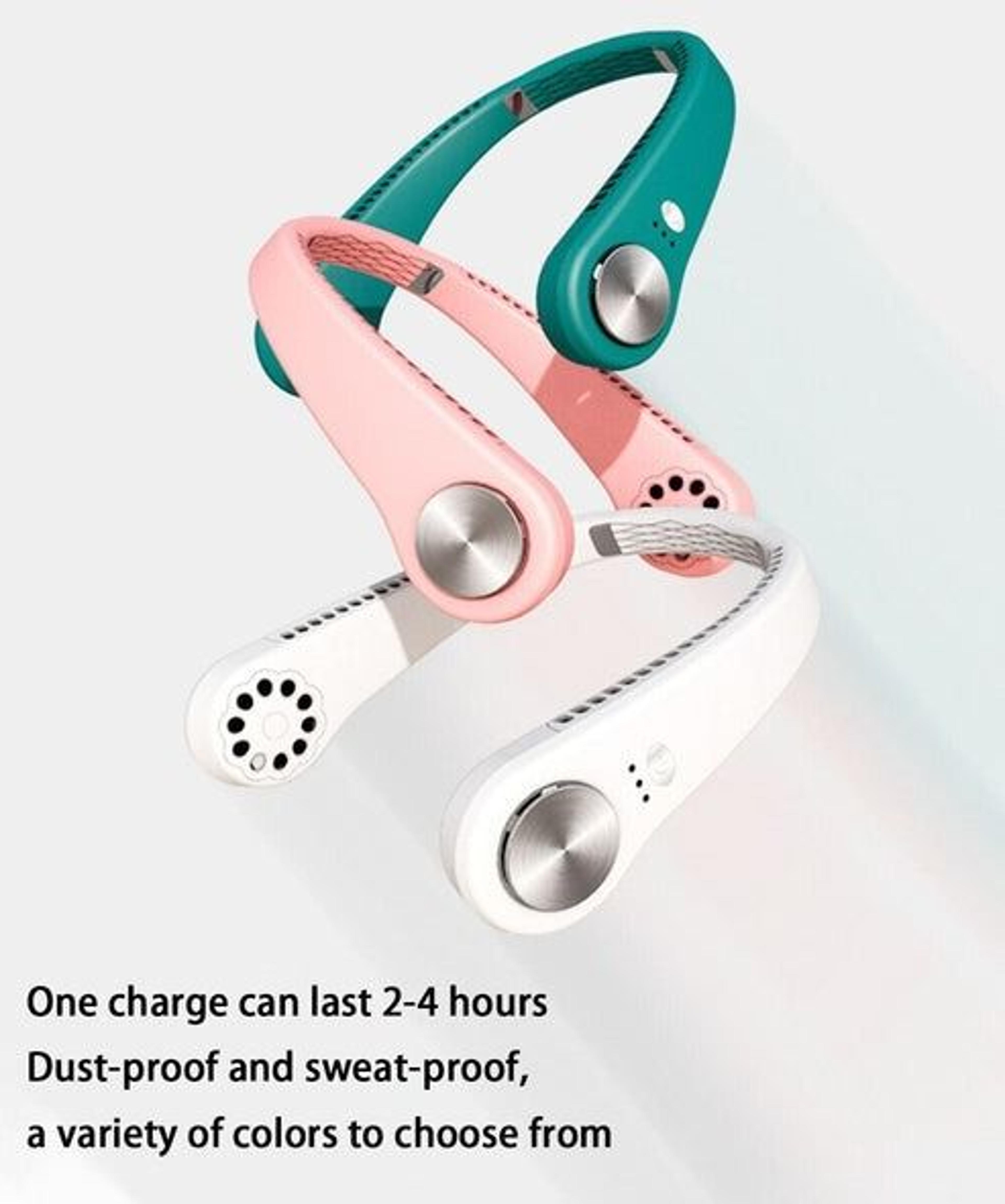 Neck Fan Cooling Air Cooler Little Electric Air Conditioner USB Portable Hanging Hands Free Wearabl 3