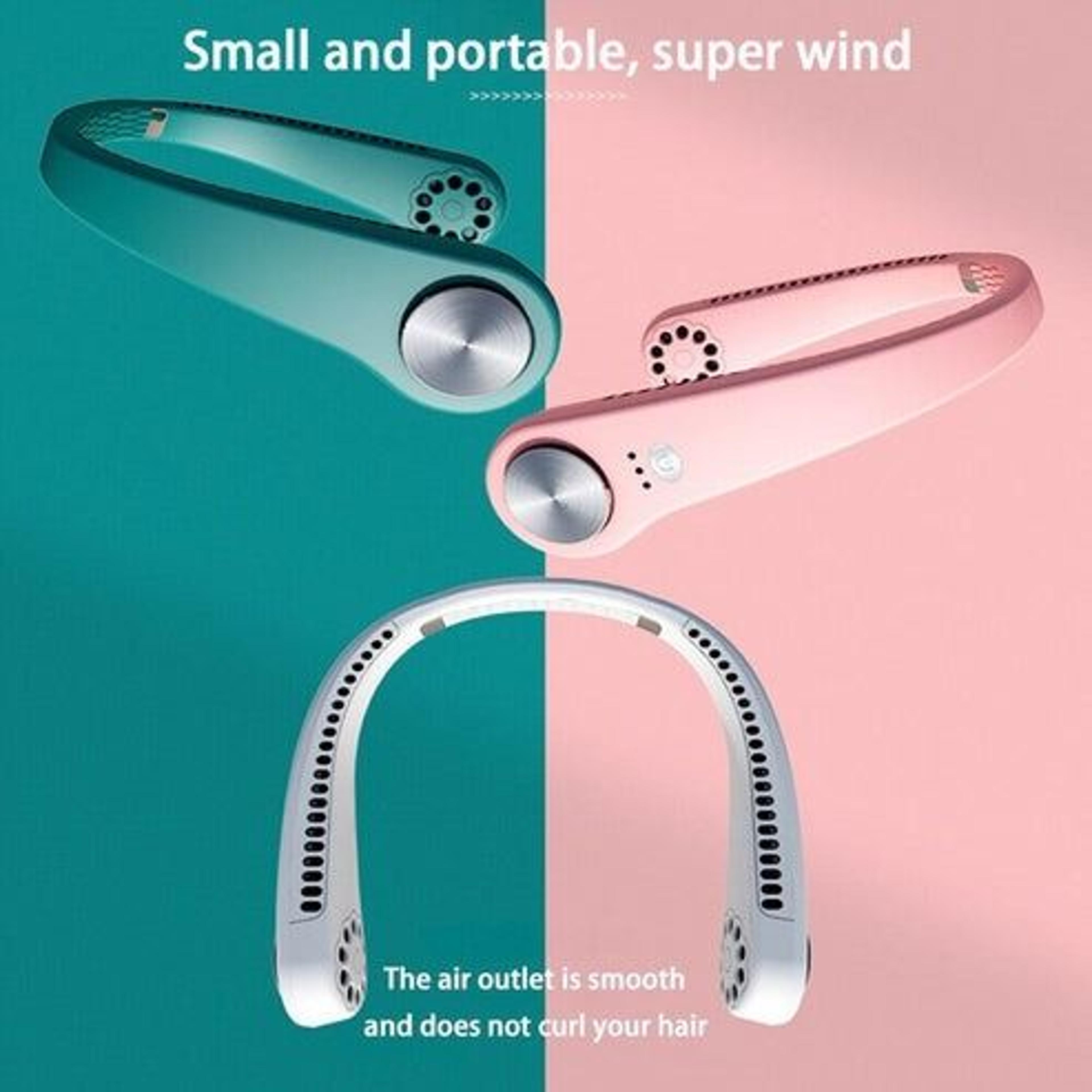 Neck Fan Cooling Air Cooler Little Electric Air Conditioner USB Portable Hanging Hands Free Wearabl 4