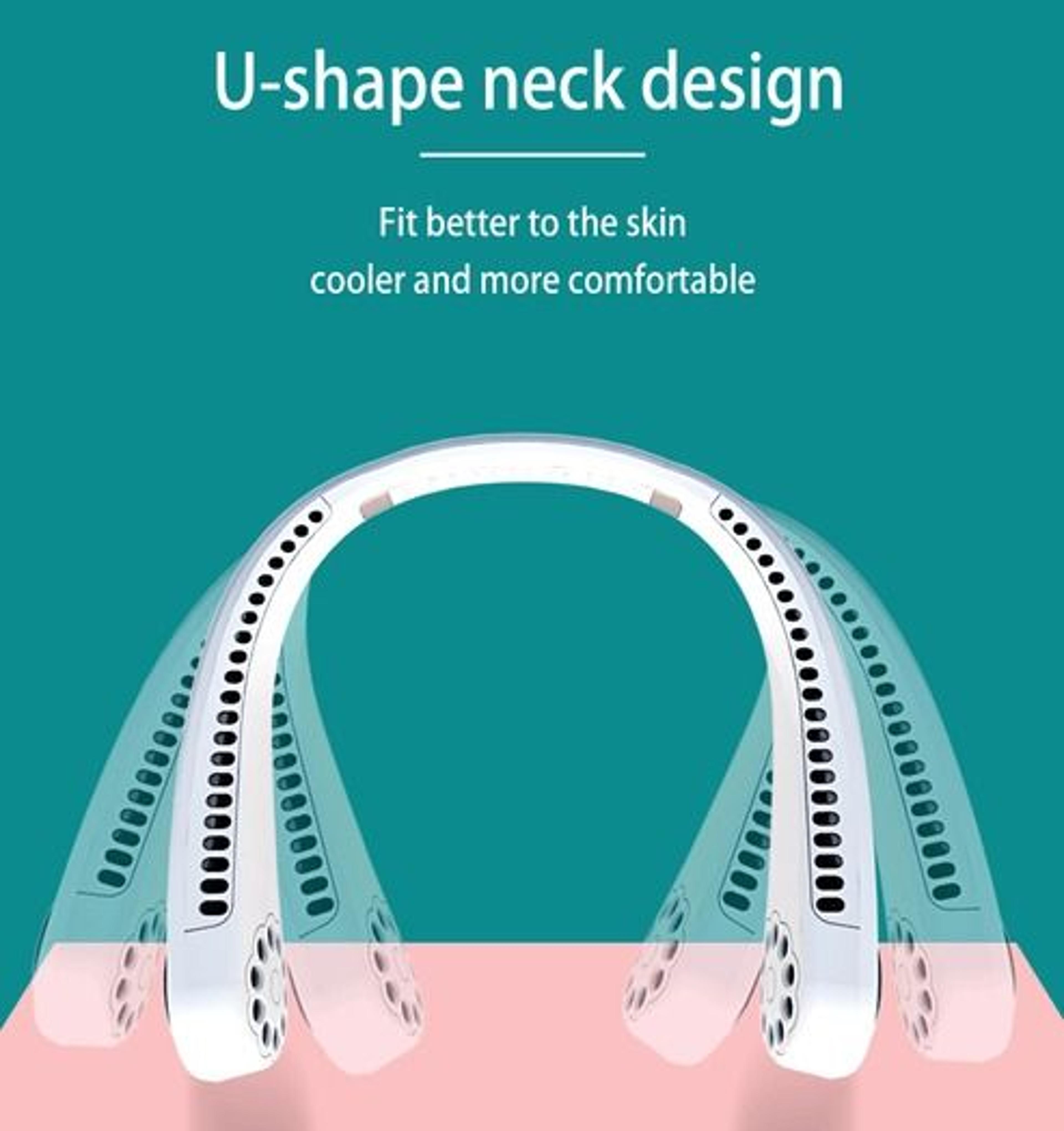 Neck Fan Cooling Air Cooler Little Electric Air Conditioner USB Portable Hanging Hands Free Wearabl 8