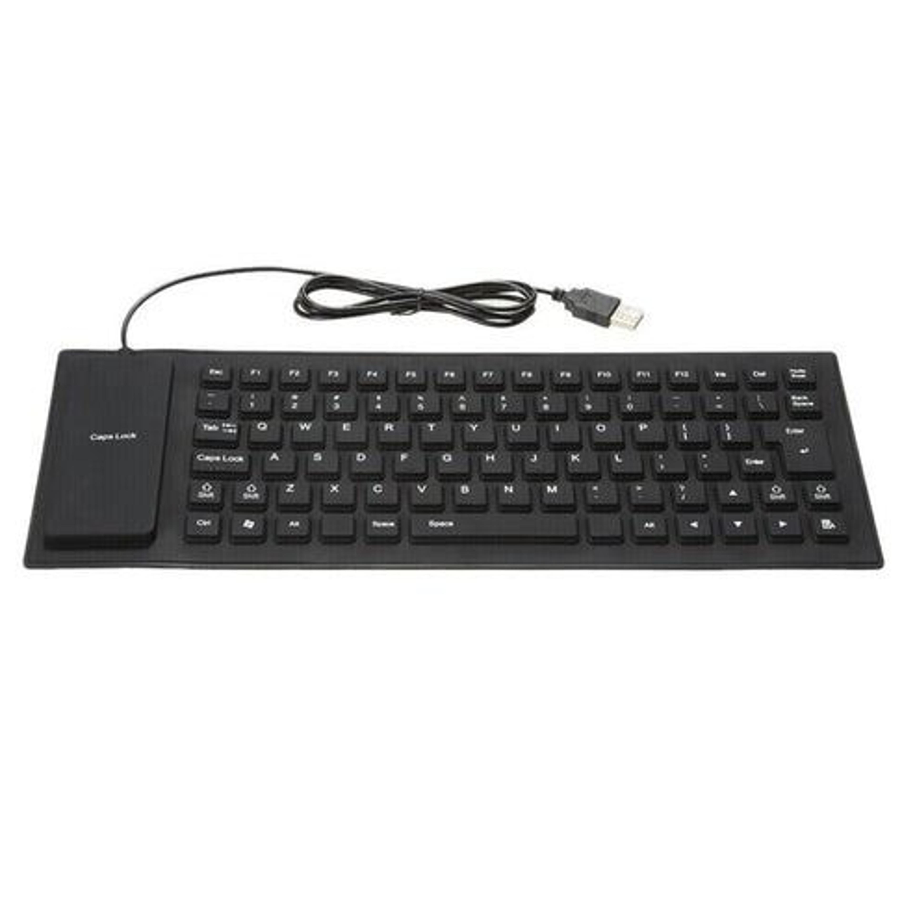Foldable Flexible USB Waterproof Silicone Keyboard Full Size Dustproof DirtProof Keyboard For Offic 6