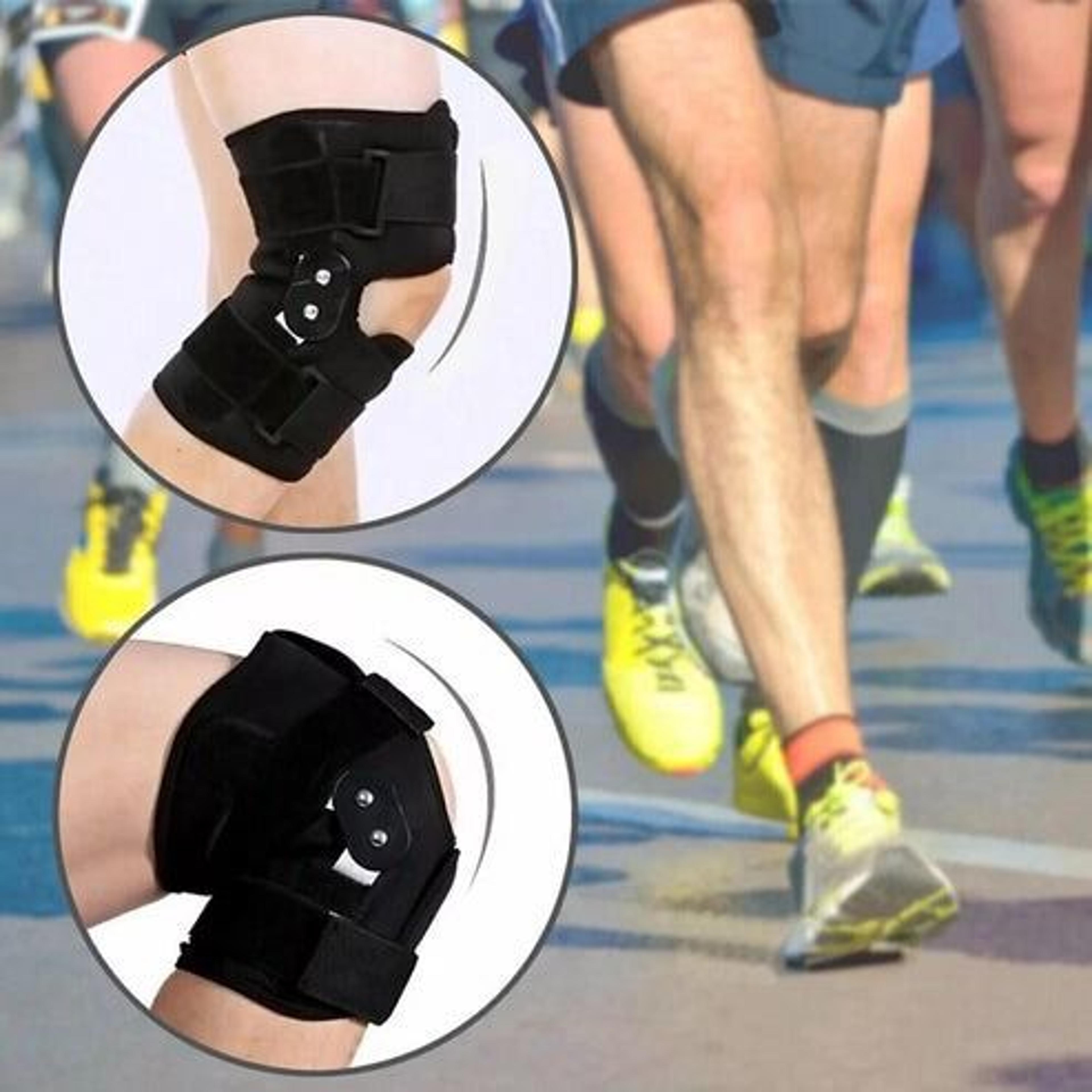 open patella stabilizer wrap, knee brace compression, hinged joint support