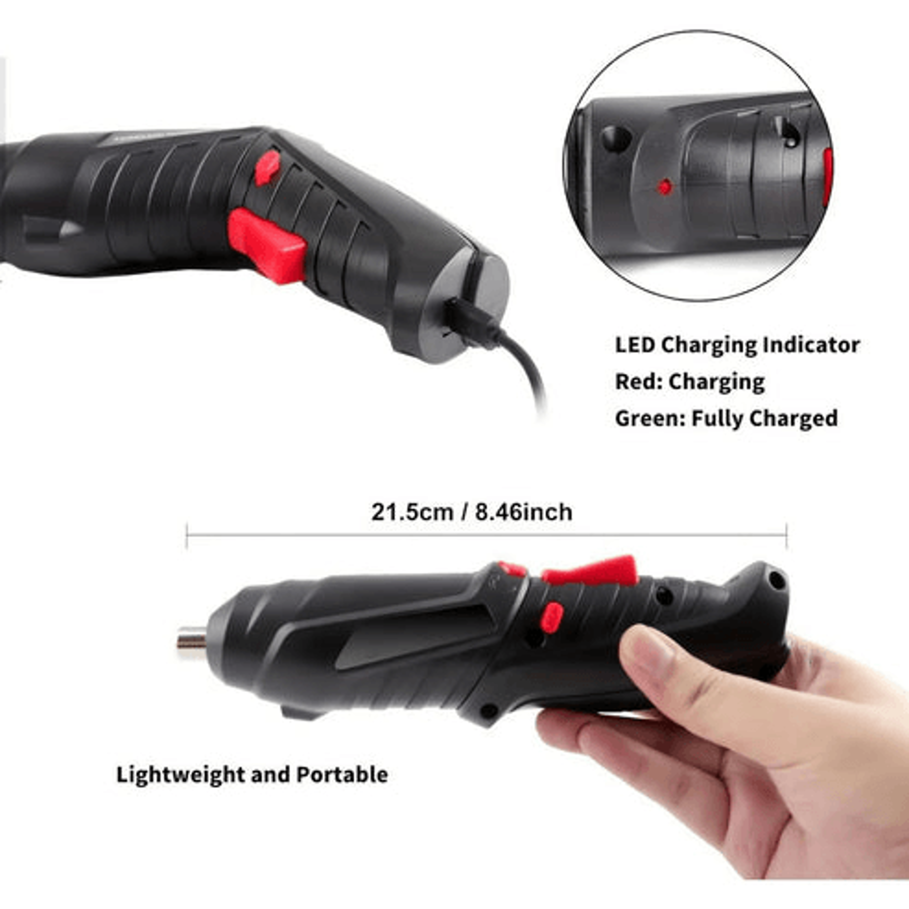 USB Charging Cordless Electric Screwdriver Set Screw Gun With LED Light Ideal For Home  DIY Project 1