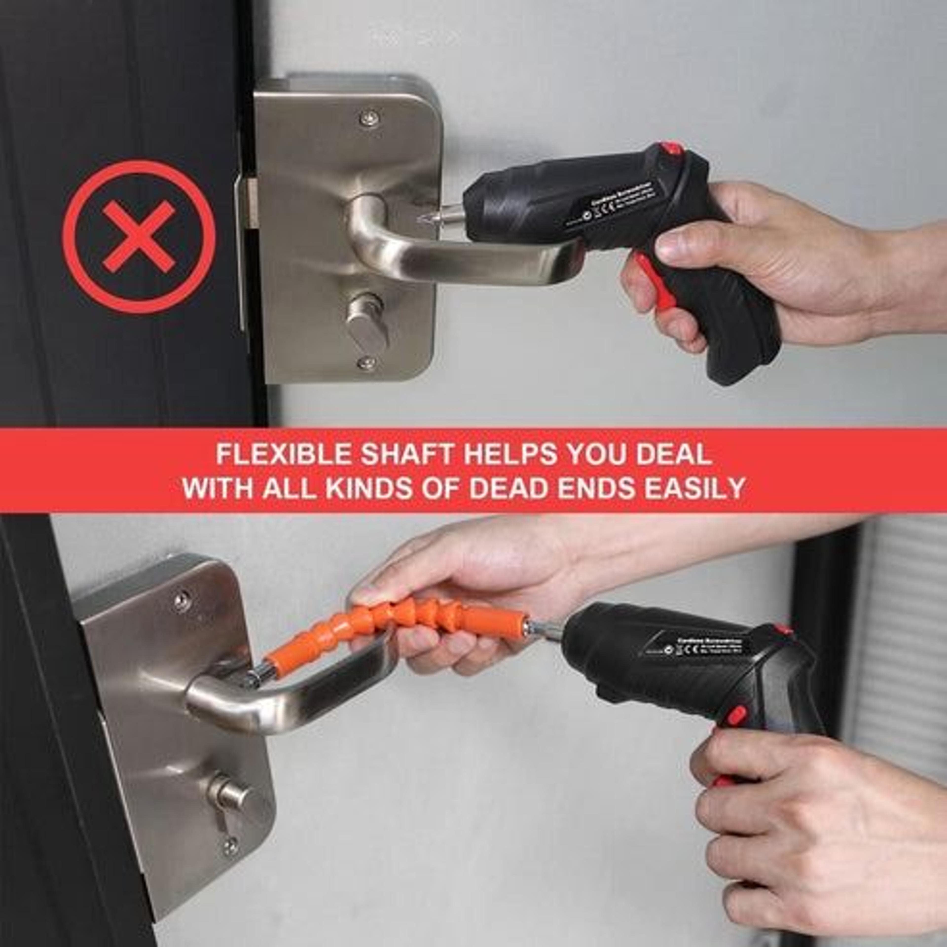 USB Charging Cordless Electric Screwdriver Set Screw Gun With LED Light Ideal For Home  DIY Project 2