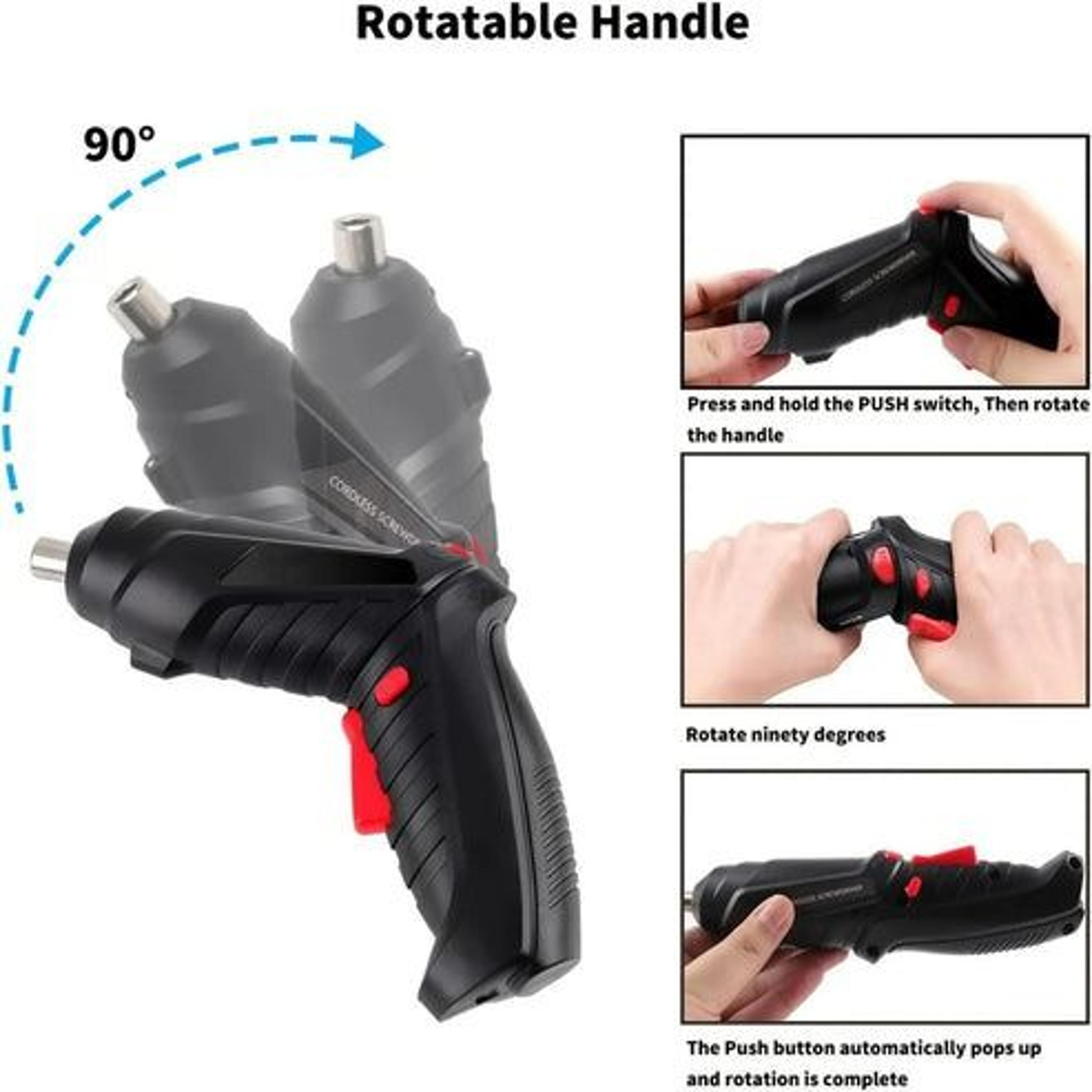 USB Charging Cordless Electric Screwdriver Set Screw Gun With LED Light Ideal For Home  DIY Project 3