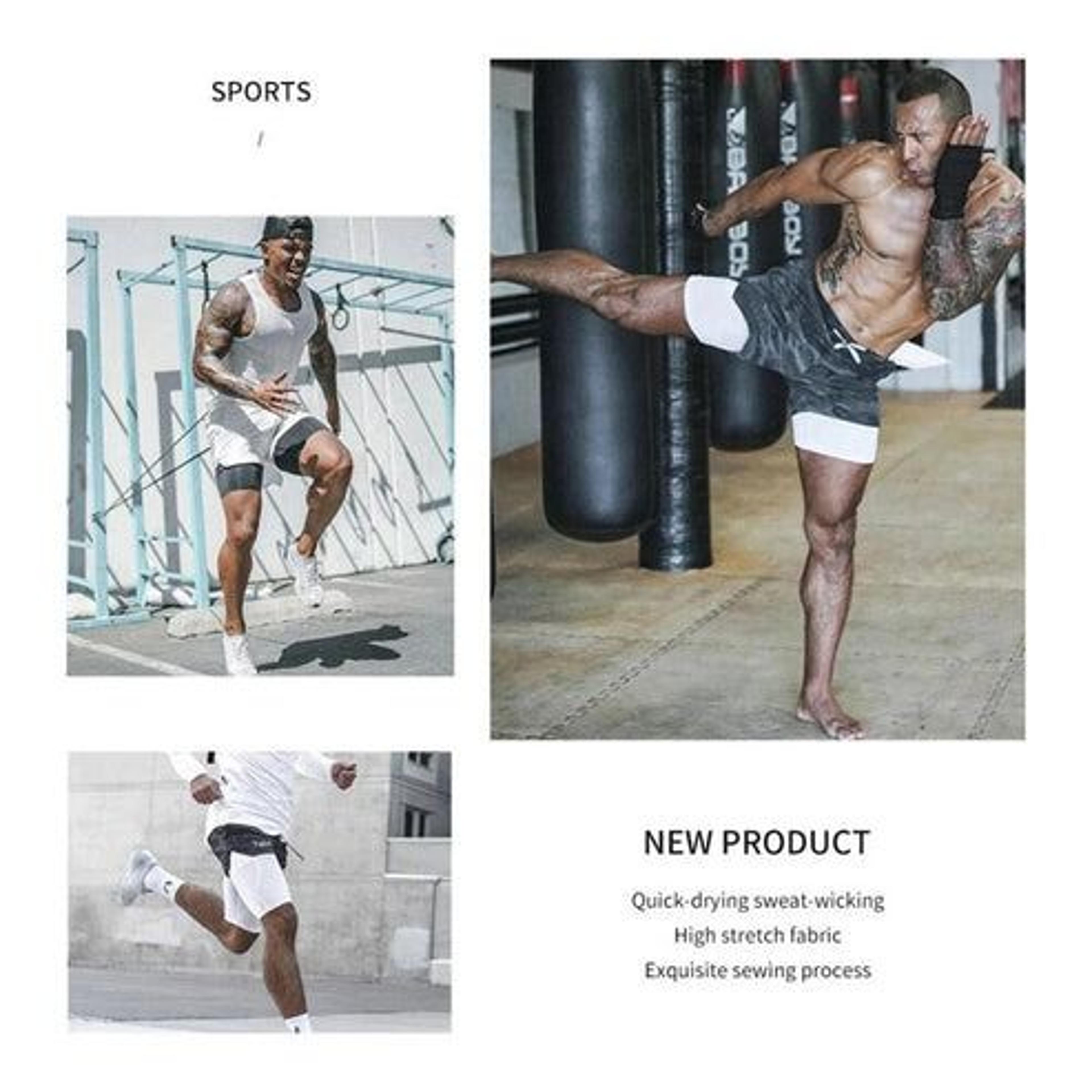 Comfortable Mens Jogging Shorts With Elasticated Waist Gym Workout Shorts Fitness Running Gear 3
